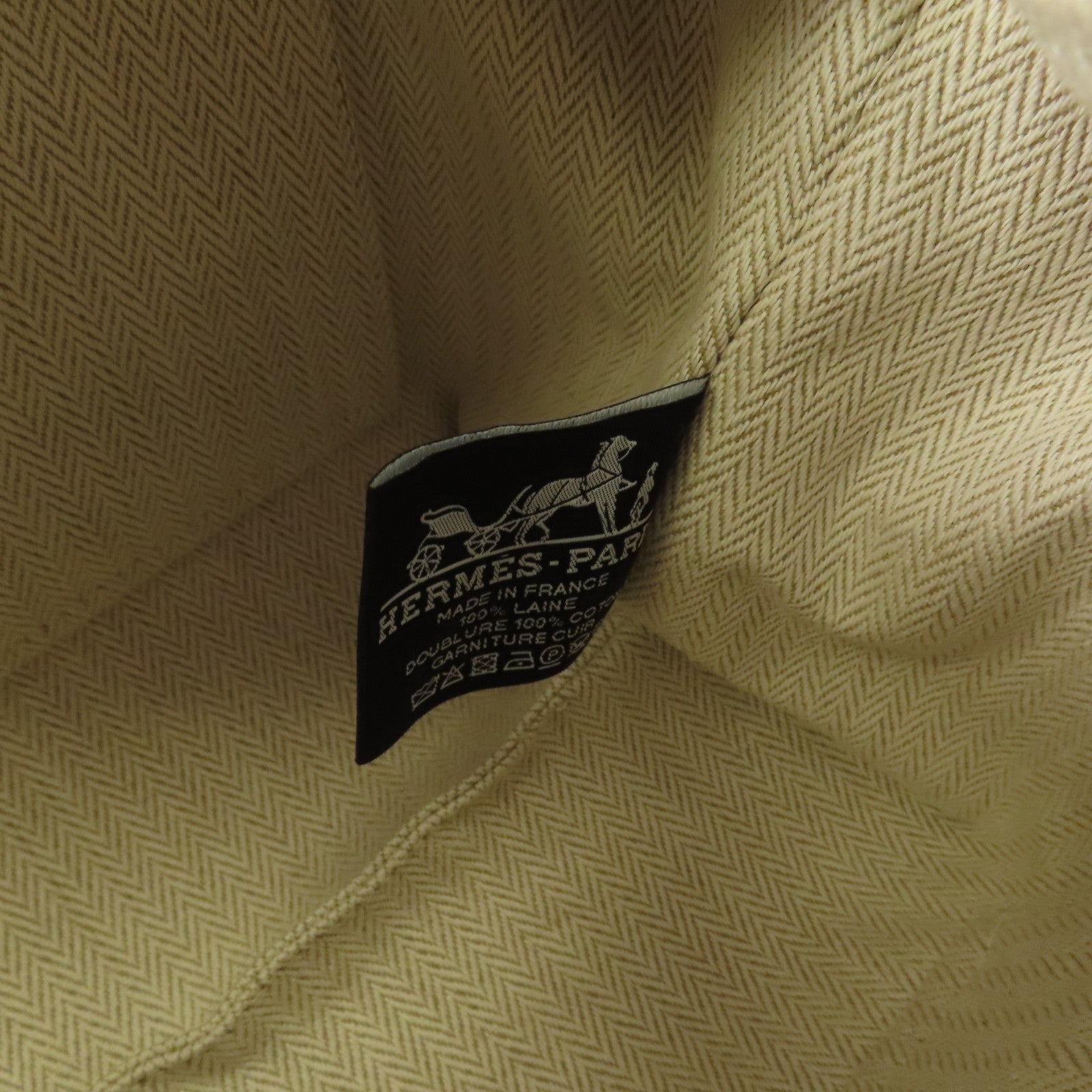 HERMES 帆布Bride A Brac銀扣手挽袋