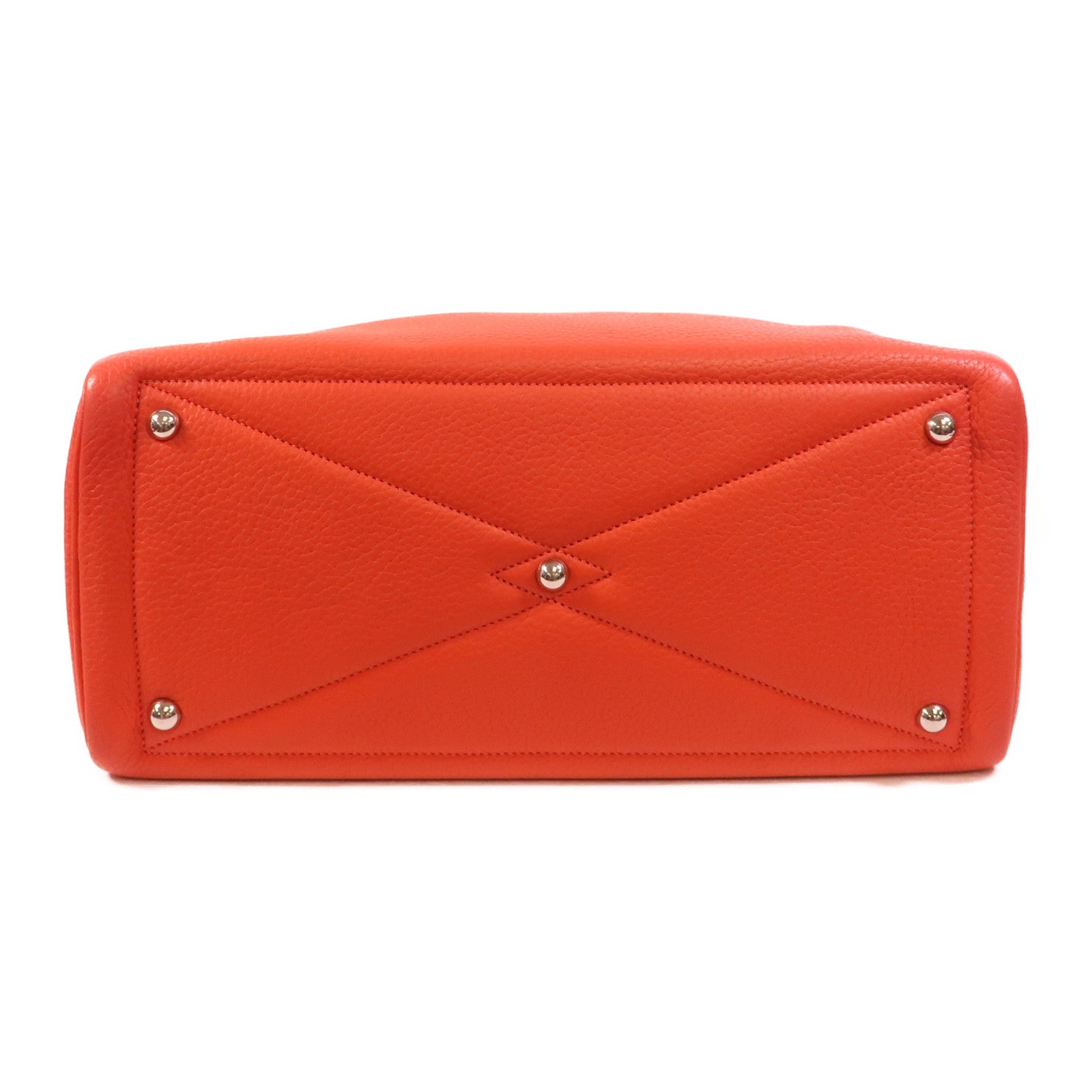 HERMES Clemence皮革Victoria 35手挽袋Rouge Pivoine