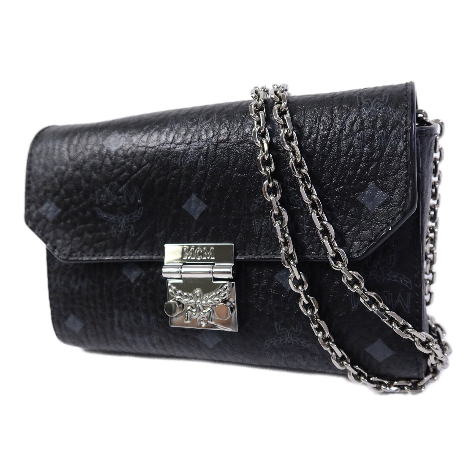 MCM 塗層帆布Millie Visetos鏈帶肩背袋