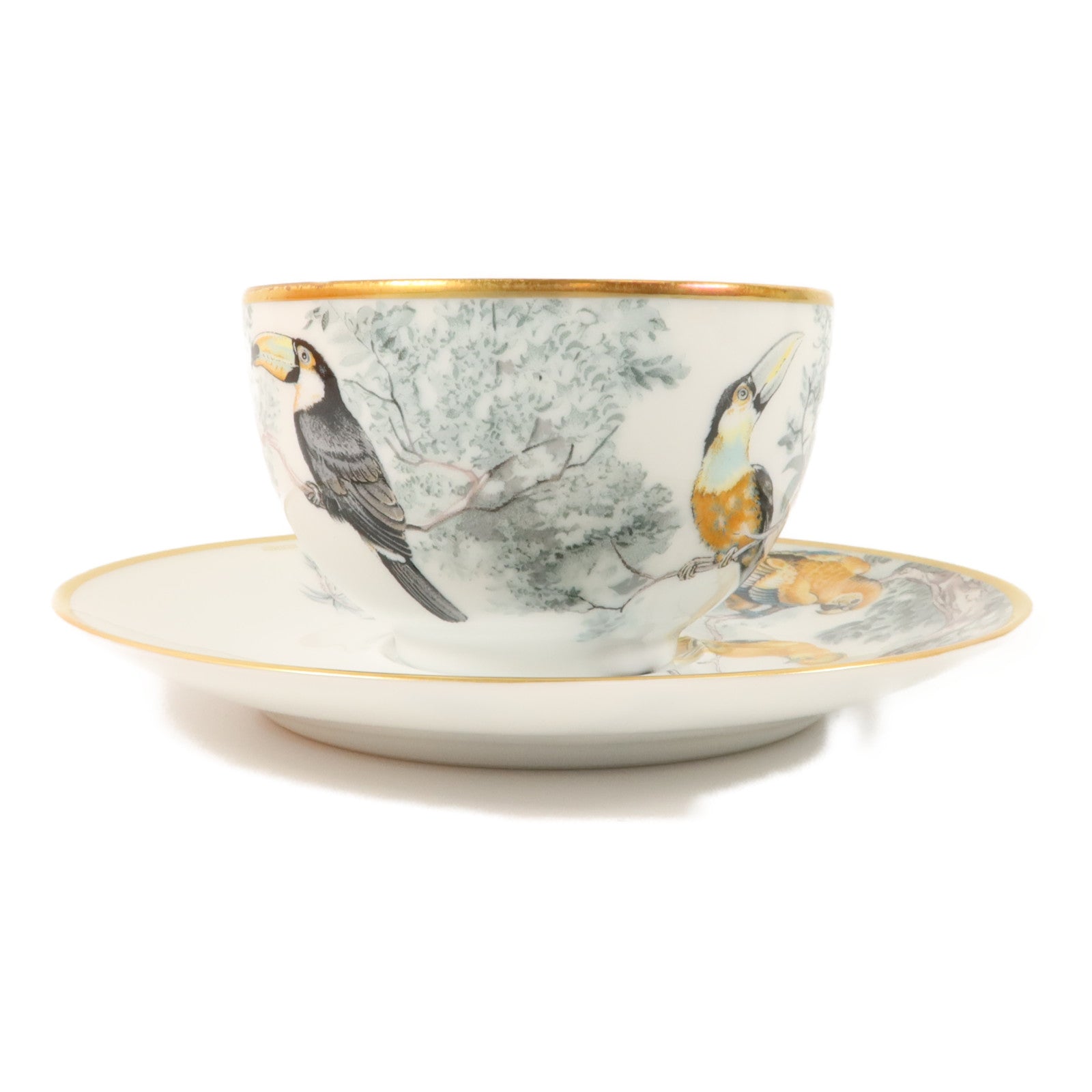 HERMES 瓷器Carnets d'Equateur Teacup and Saucer茶杯和茶碟