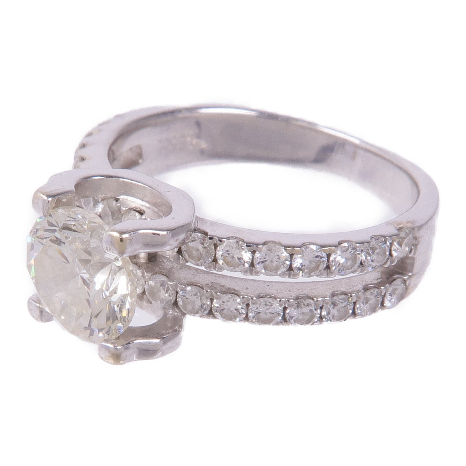 JEWELRY Diamond Ring 18K White Gold US#4.5