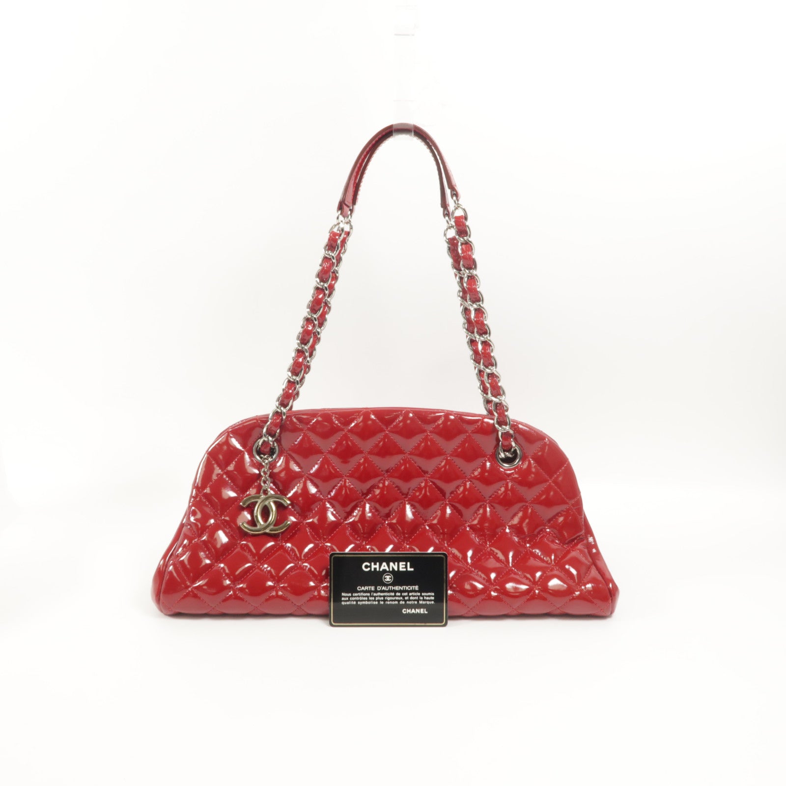 CHANEL 漆皮皮革Shoulder Bag鏈帶肩背袋