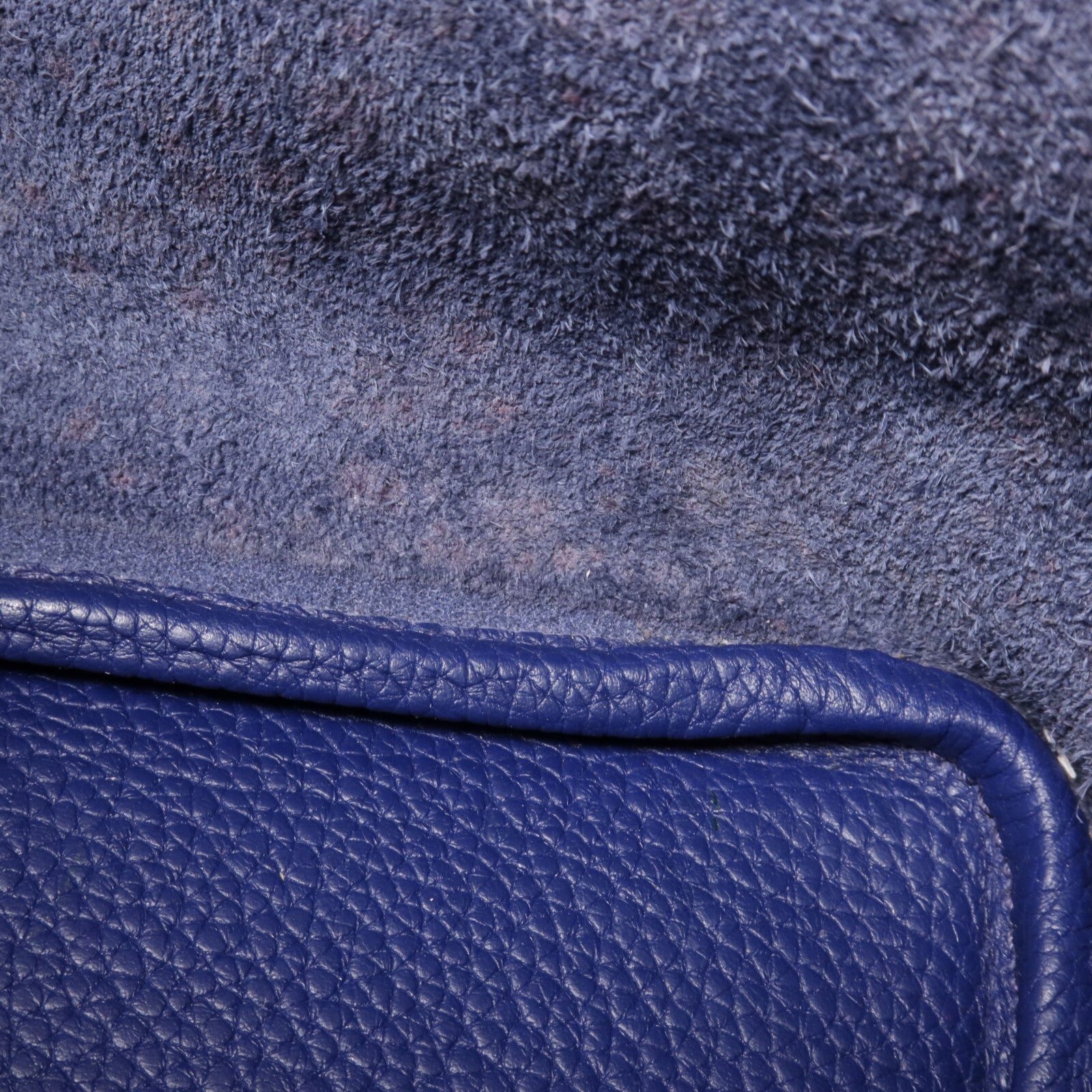 HERMES Clemence皮革Picotin PM手挽袋Bleu Saphir