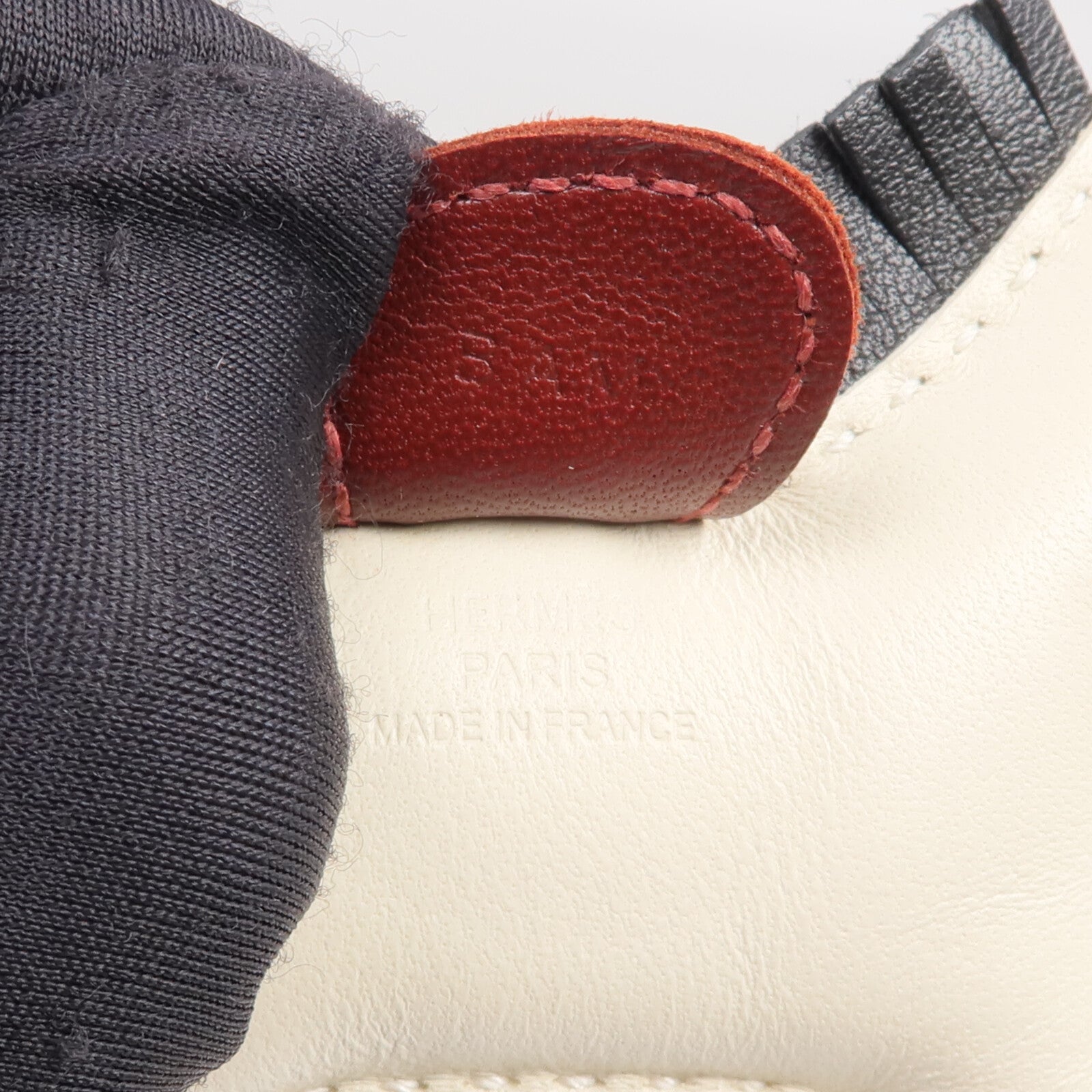 HERMES Milo皮革Rodeo PM掛飾Craie/Noir/Rouge H