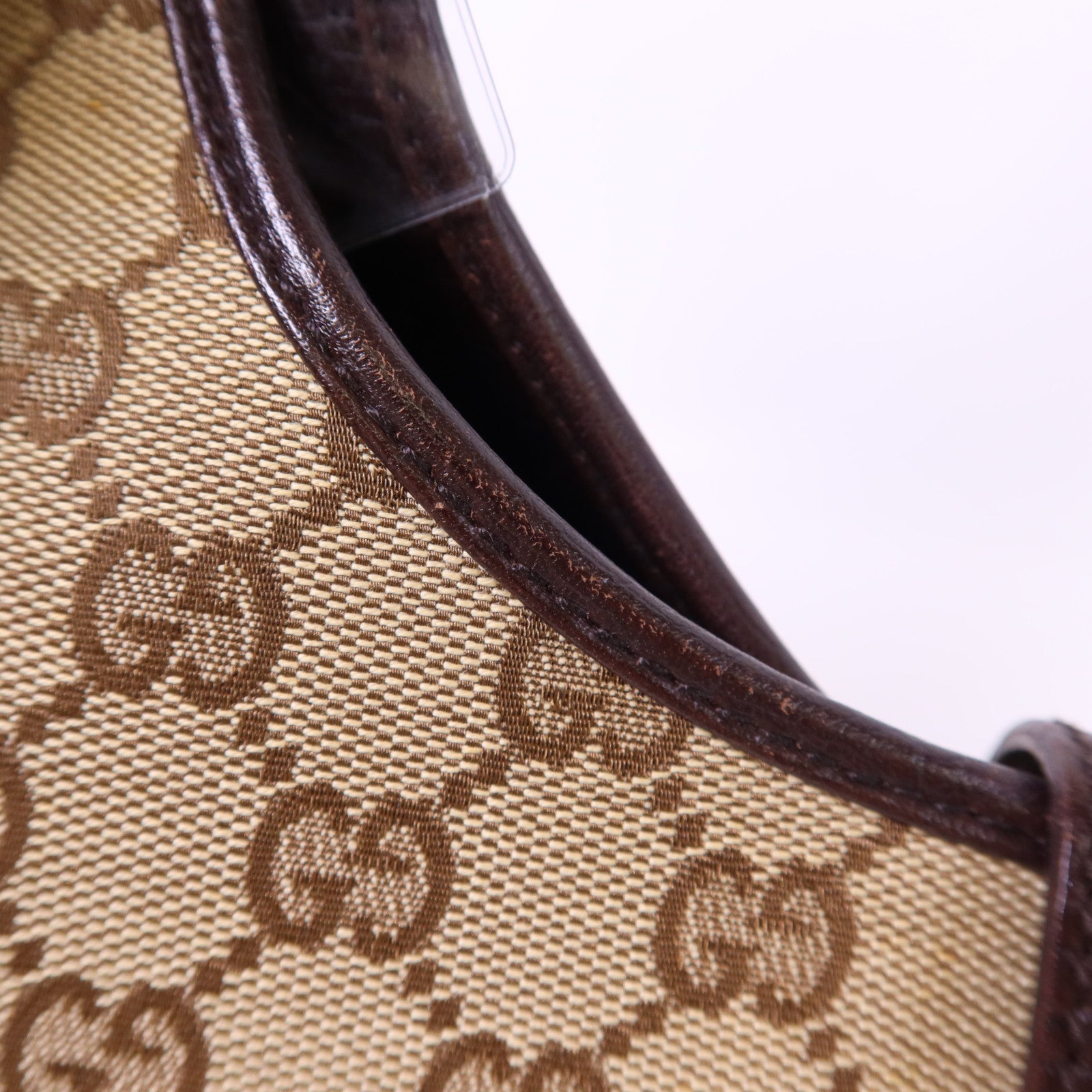 GUCCI 帆布Jackie銀扣肩背袋