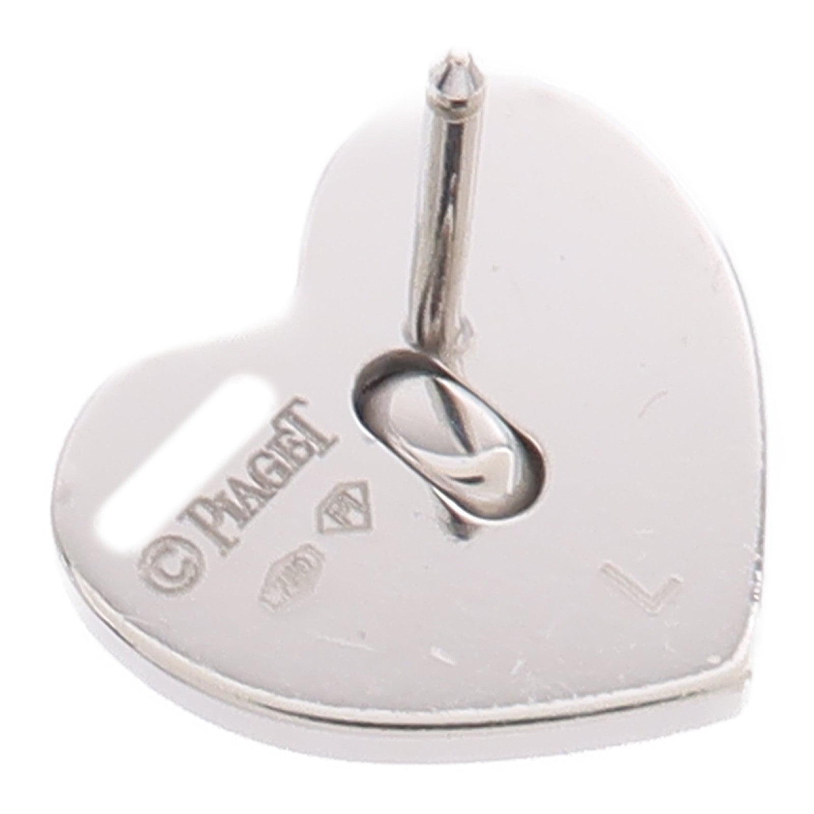 PIAGET 18K白金Heart Diamond Earrings鑽石耳環