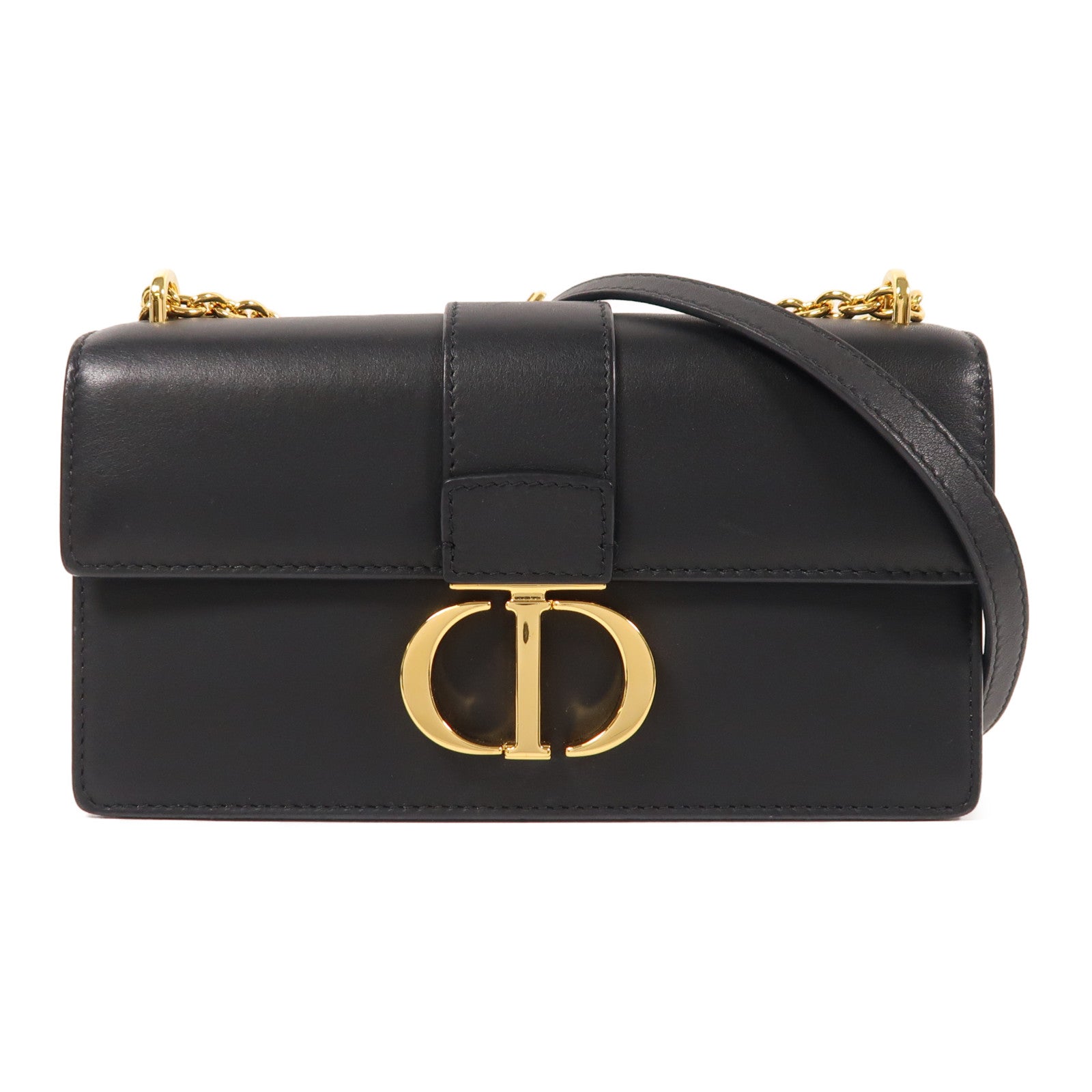 Dior 牛皮皮革30 Montaigne East-West金扣鏈帶肩背袋