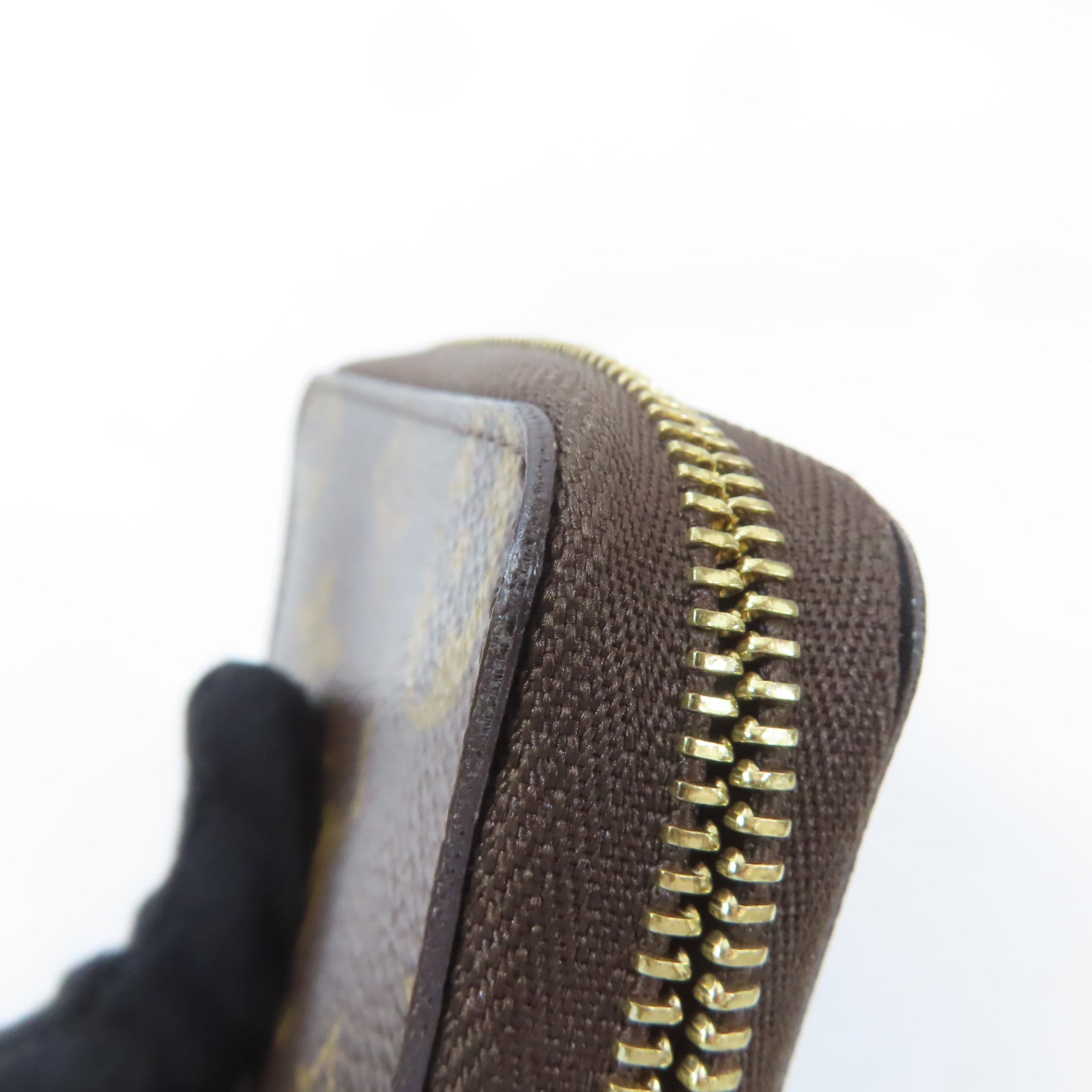 LOUIS VUITTON Monogram Coin Case金扣零錢包啡色