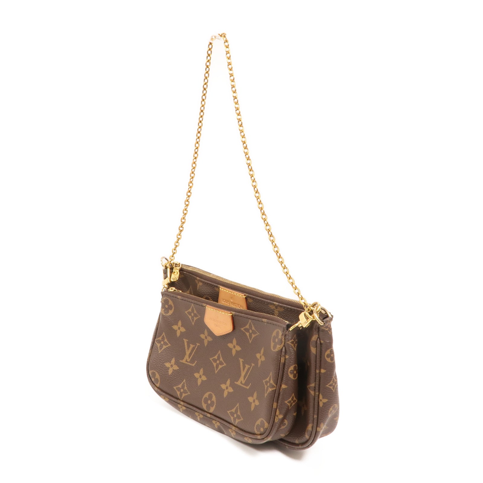 LOUIS VUITTON Monogram Multi Pochette Accessoires金扣手挽肩背兩用袋