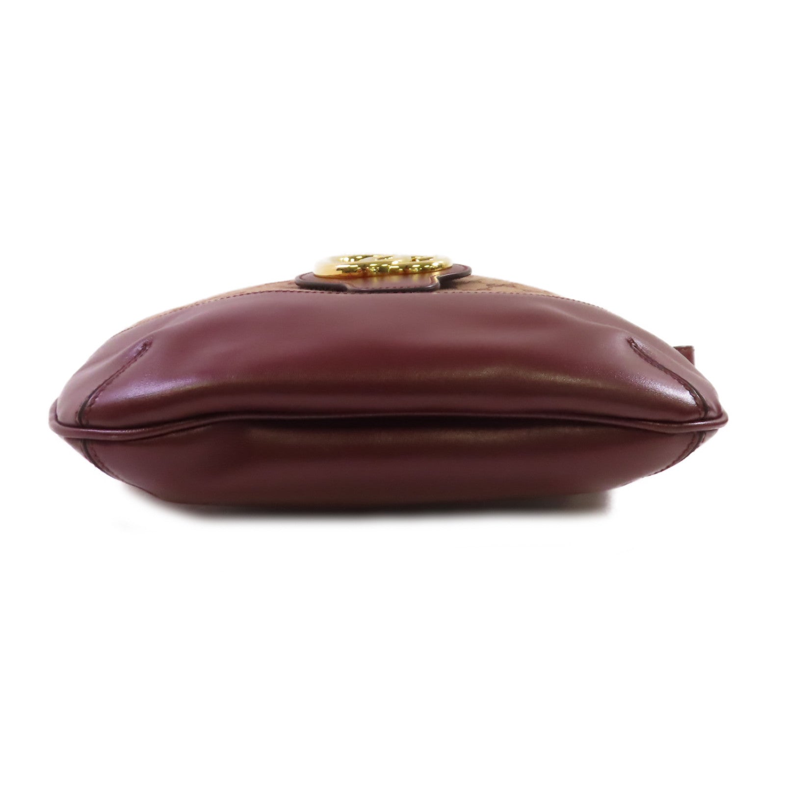 GUCCI GG帆布/牛皮皮革GG Marmont Arli Shoulder Bag金扣肩背袋啡色