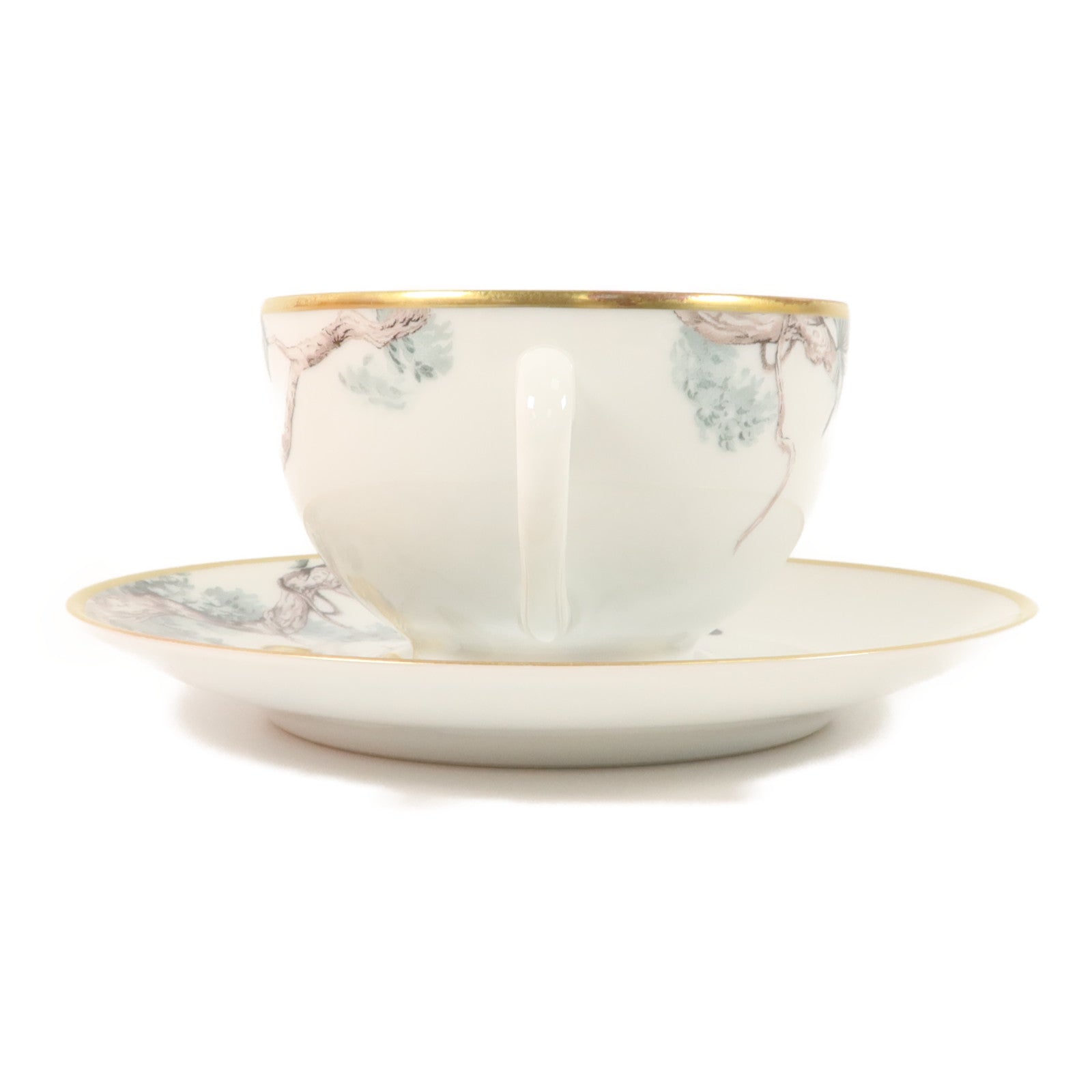 HERMES 瓷器Carnets d'Equateur Teacup and Saucer茶杯和茶碟