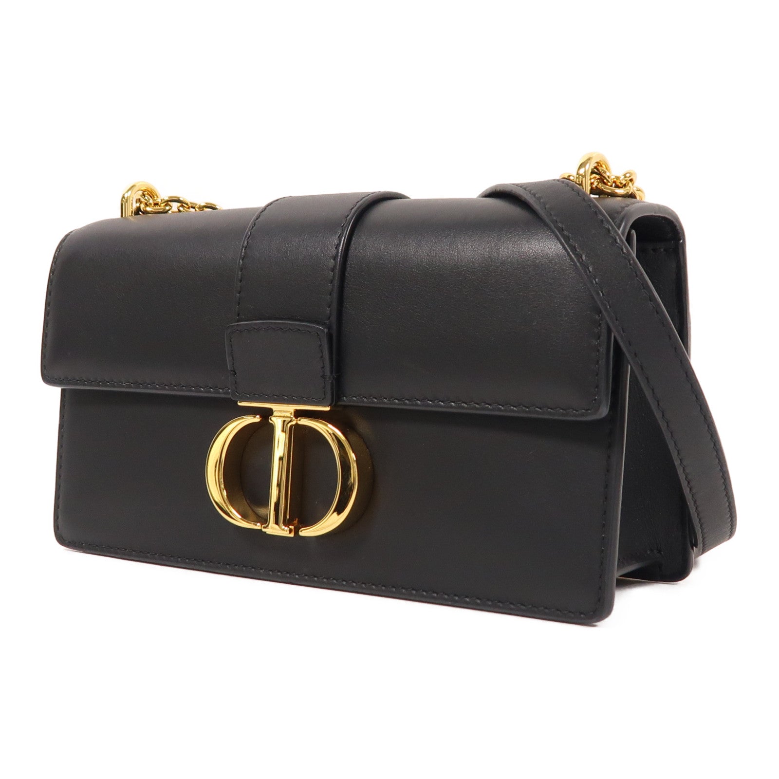 Dior 牛皮皮革30 Montaigne East-West金扣鏈帶肩背袋