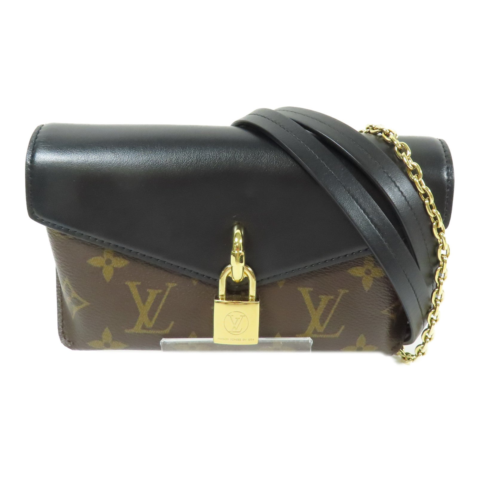 LOUIS VUITTON Monogram Padlock On Strap金扣手挽肩背兩用袋