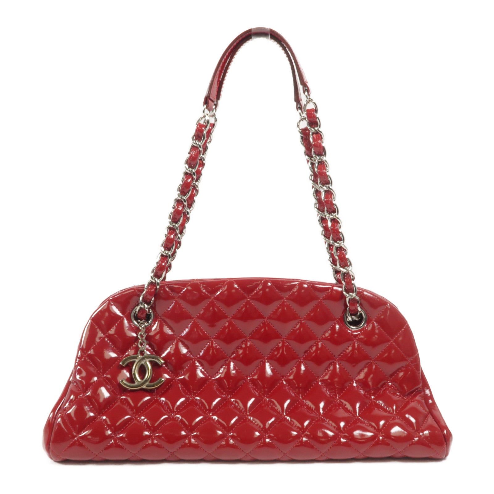 CHANEL 漆皮皮革Shoulder Bag鏈帶肩背袋
