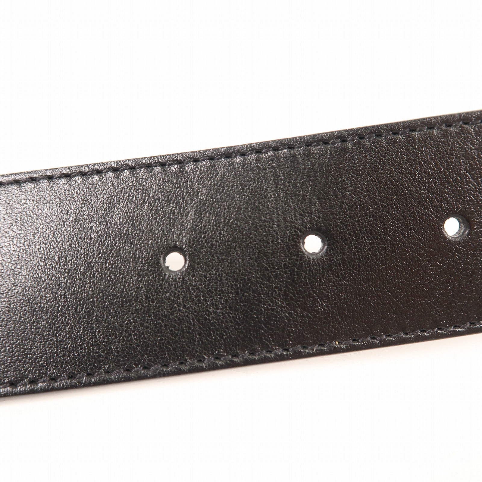 GUCCI 牛皮皮革Belt 75cm銀扣皮帶