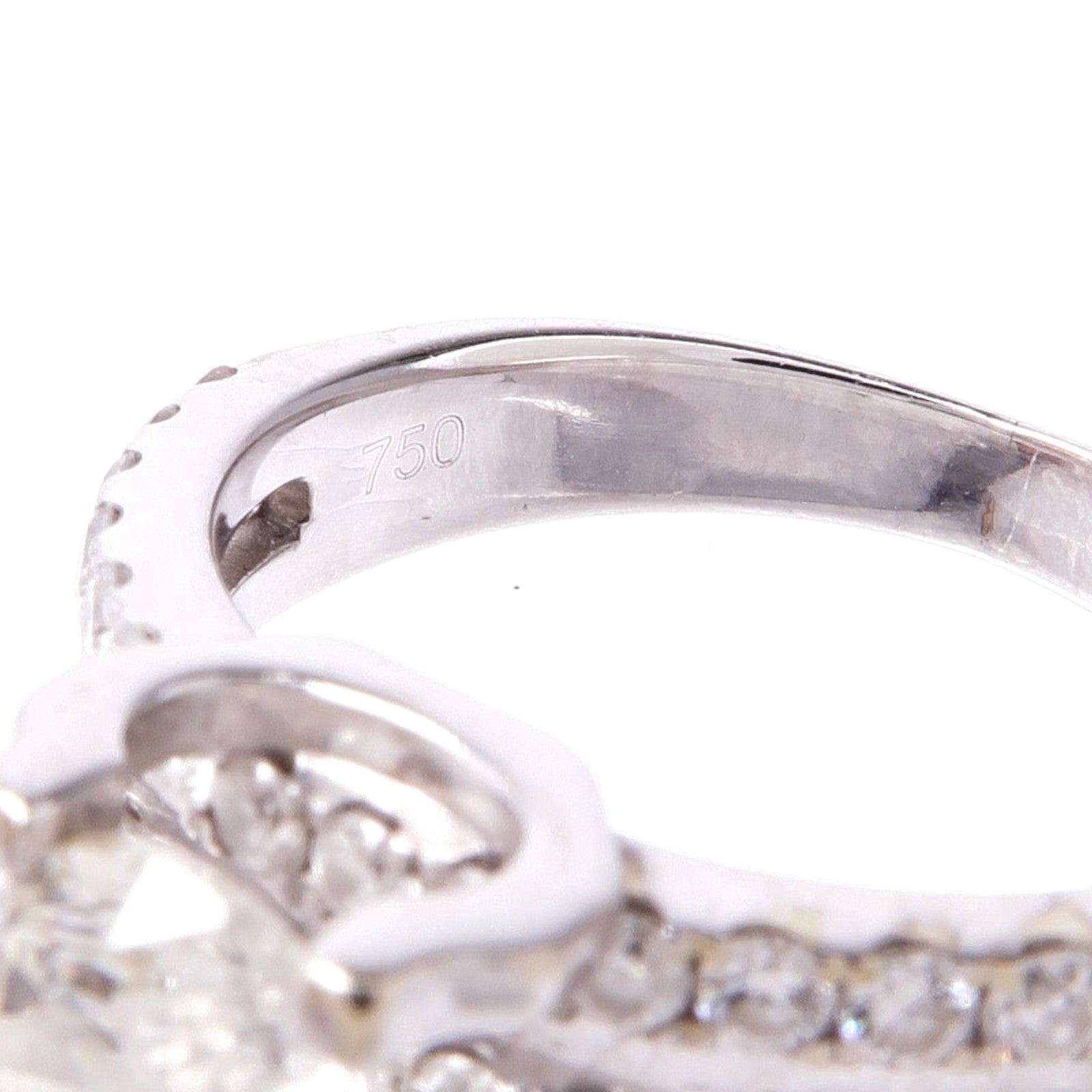 JEWELRY Diamond Ring 18K White Gold US#4.5