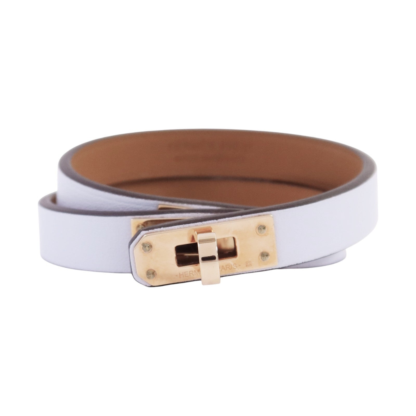 HERMES 【激減優惠】Swift皮革Double Tour Bracelet金扣手鏈