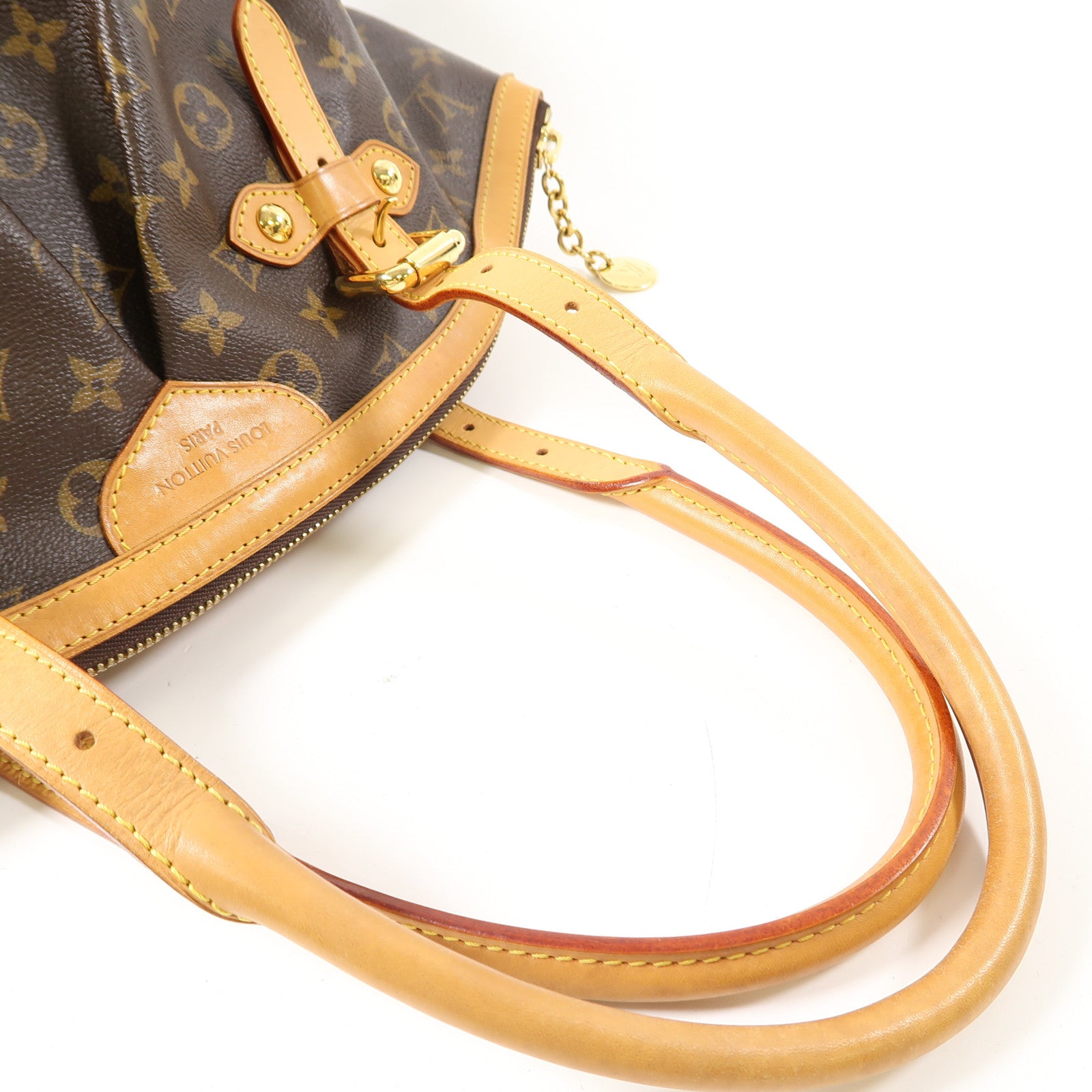 LOUIS VUITTON Monogram Tivoli GM金扣肩背袋啡色