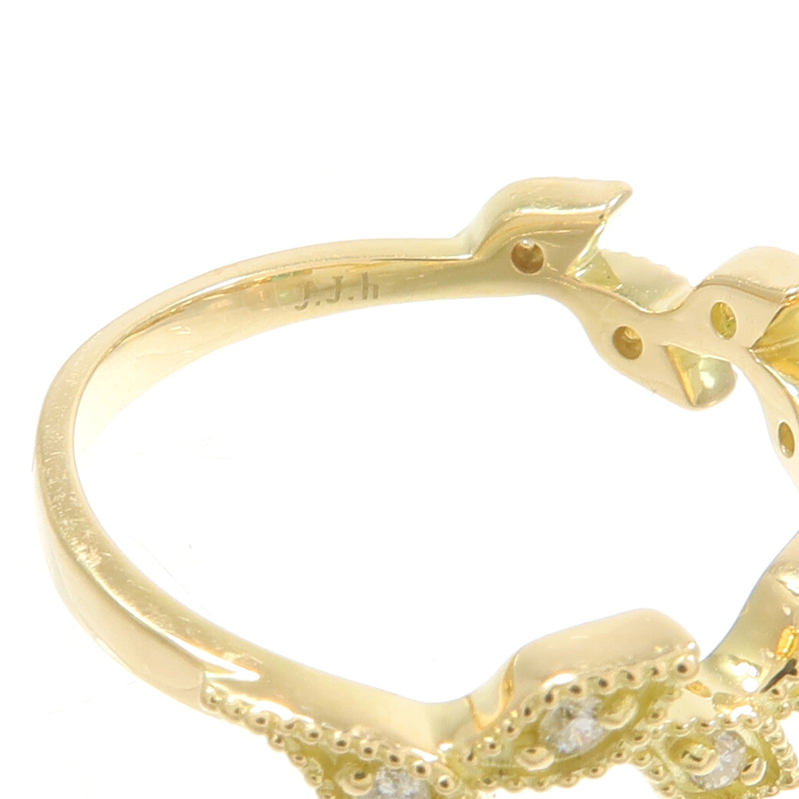 JEWELRY 18K黃金Emerald Diamond Ring綠寶石/鑽石戒指