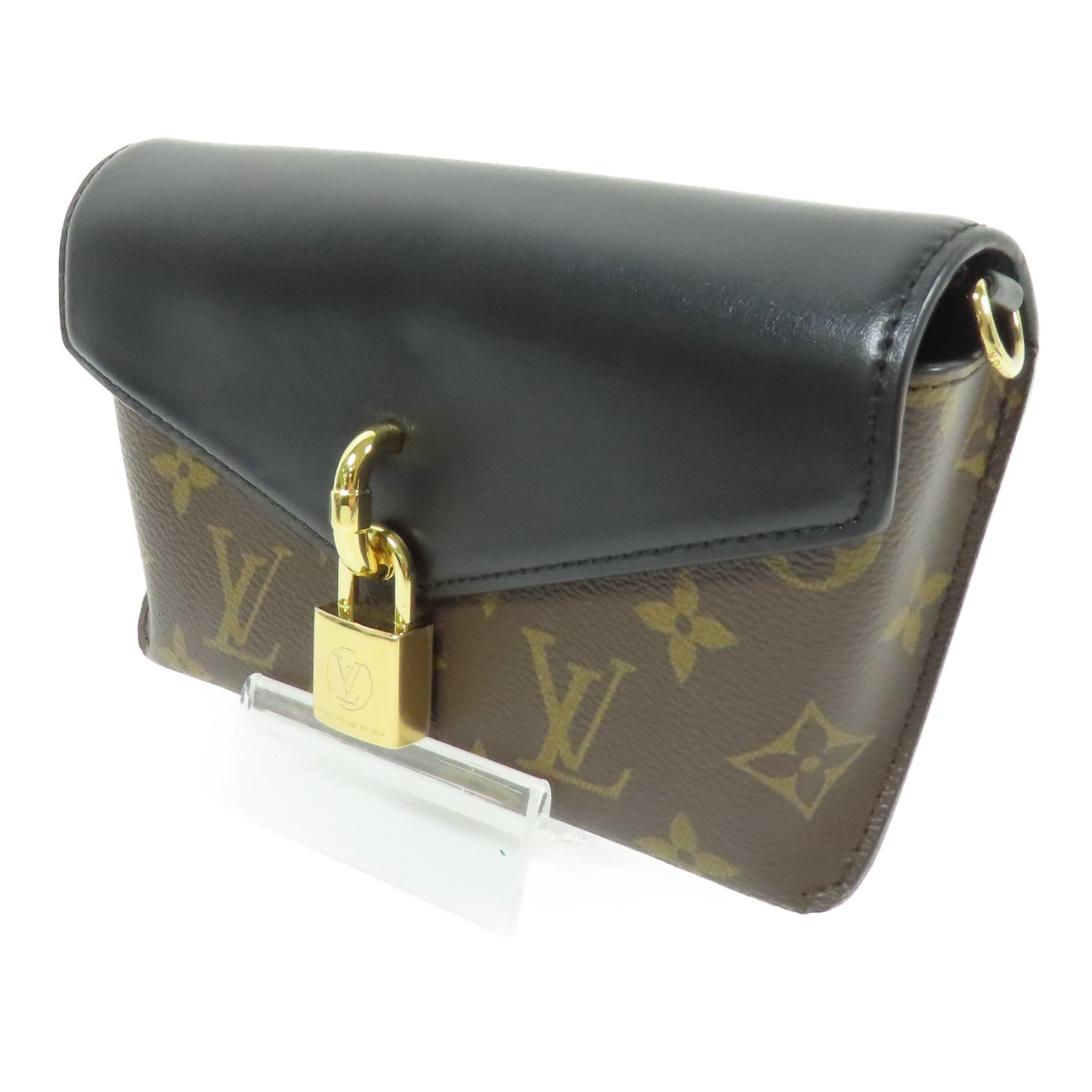 LOUIS VUITTON Monogram Padlock On Strap金扣手挽肩背兩用袋