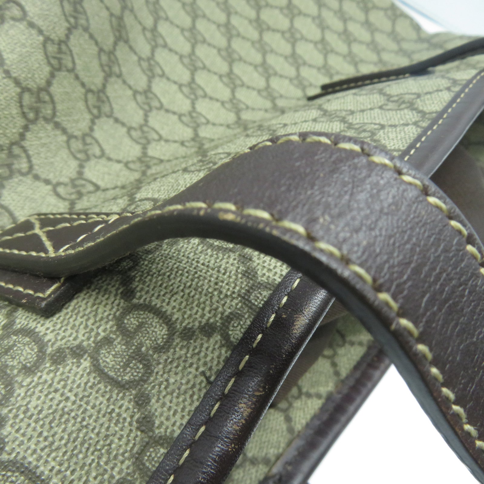 GUCCI 塗層帆布Shoulder Tote肩背袋/手挽袋啡色