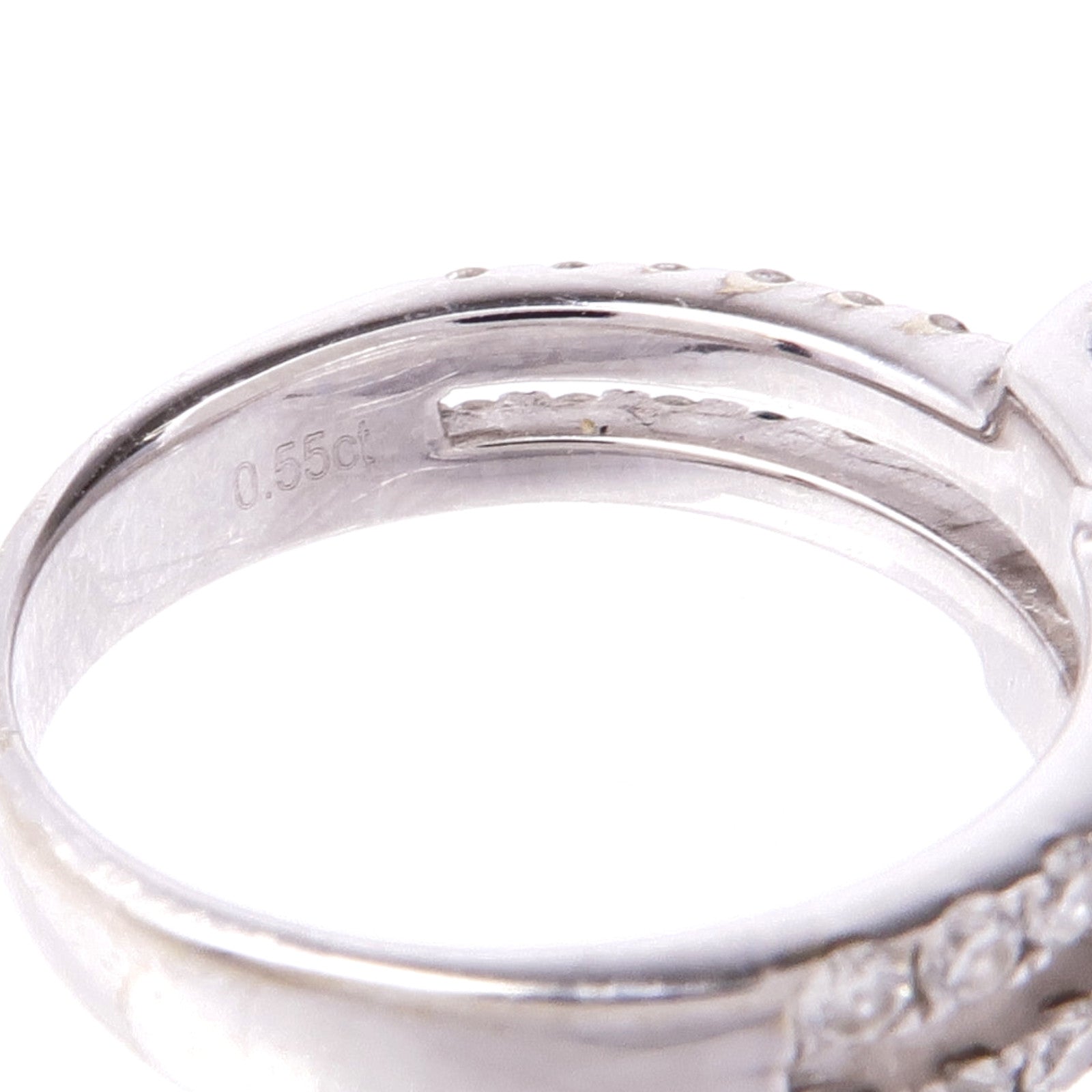 JEWELRY Diamond Ring 18K White Gold US#4.5