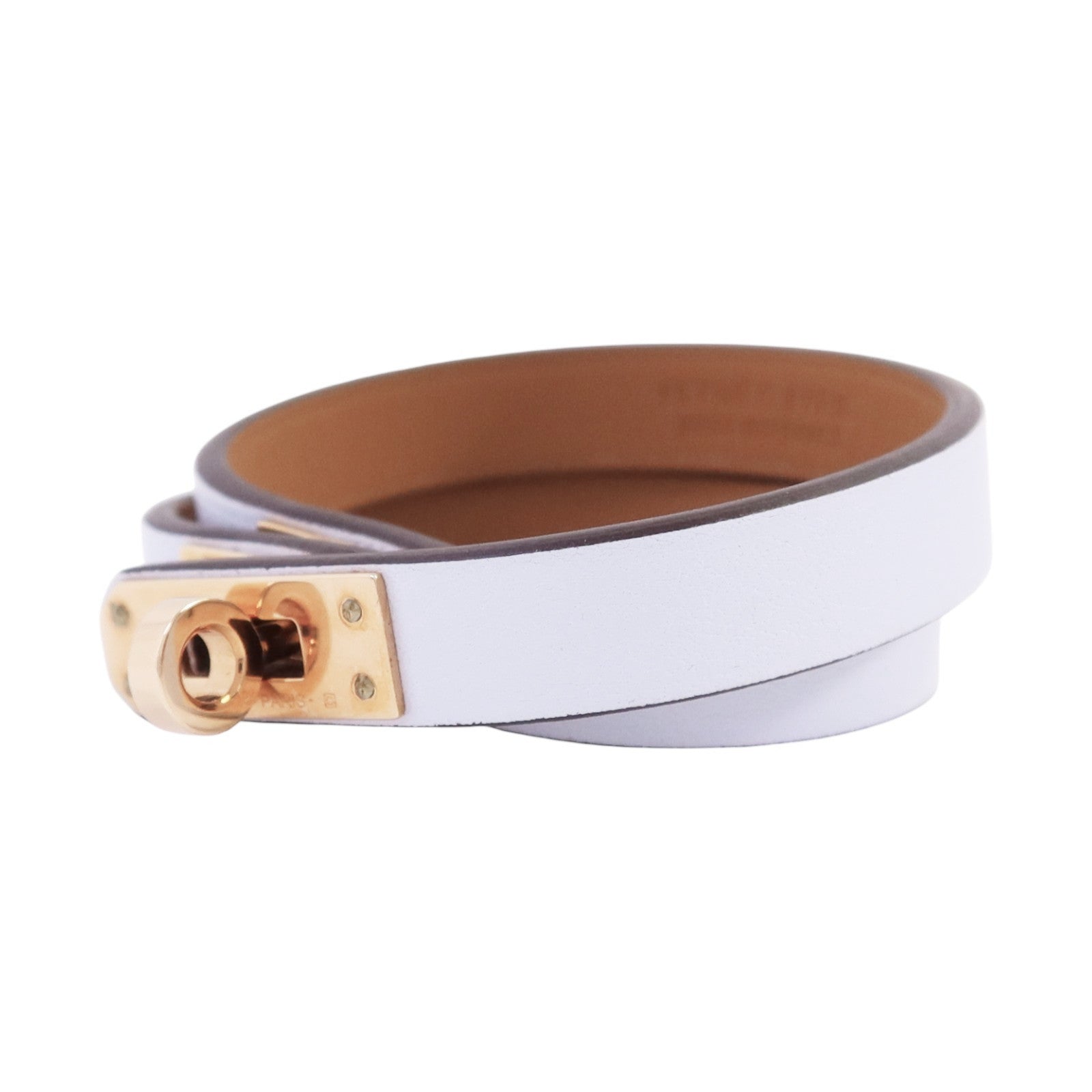 HERMES 【激減優惠】Swift皮革Double Tour Bracelet金扣手鏈