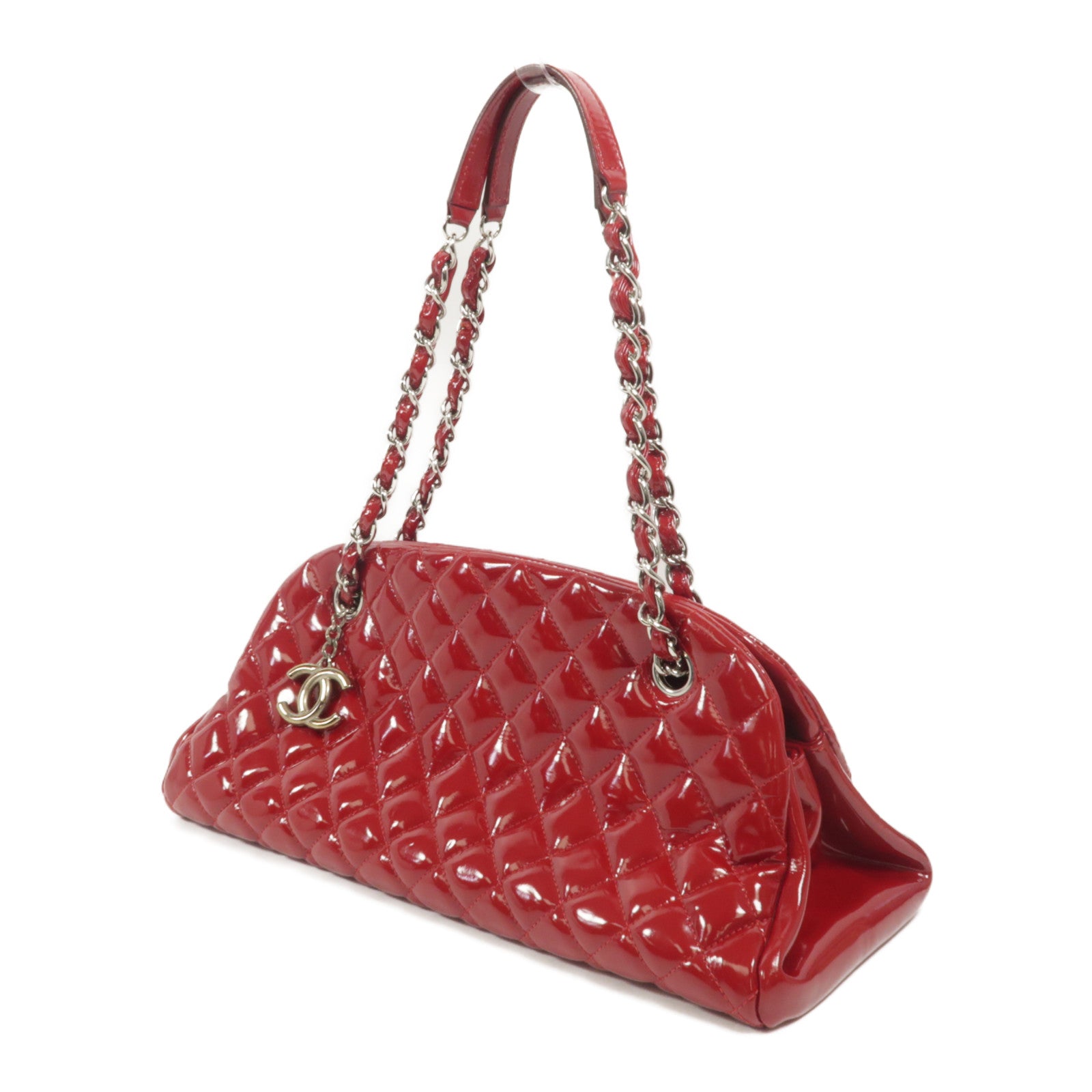 CHANEL 漆皮皮革Shoulder Bag鏈帶肩背袋