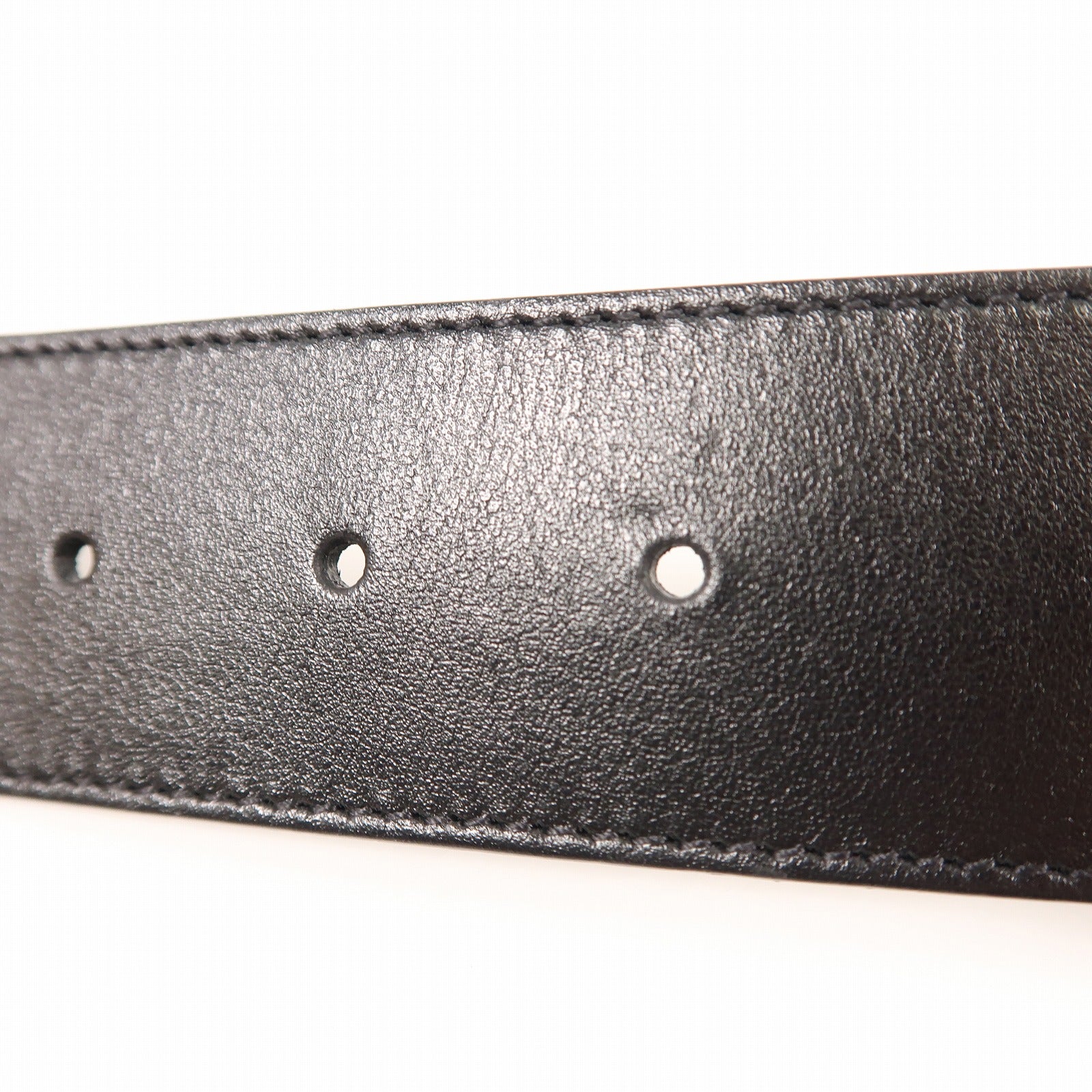 GUCCI 牛皮皮革Belt 75cm銀扣皮帶