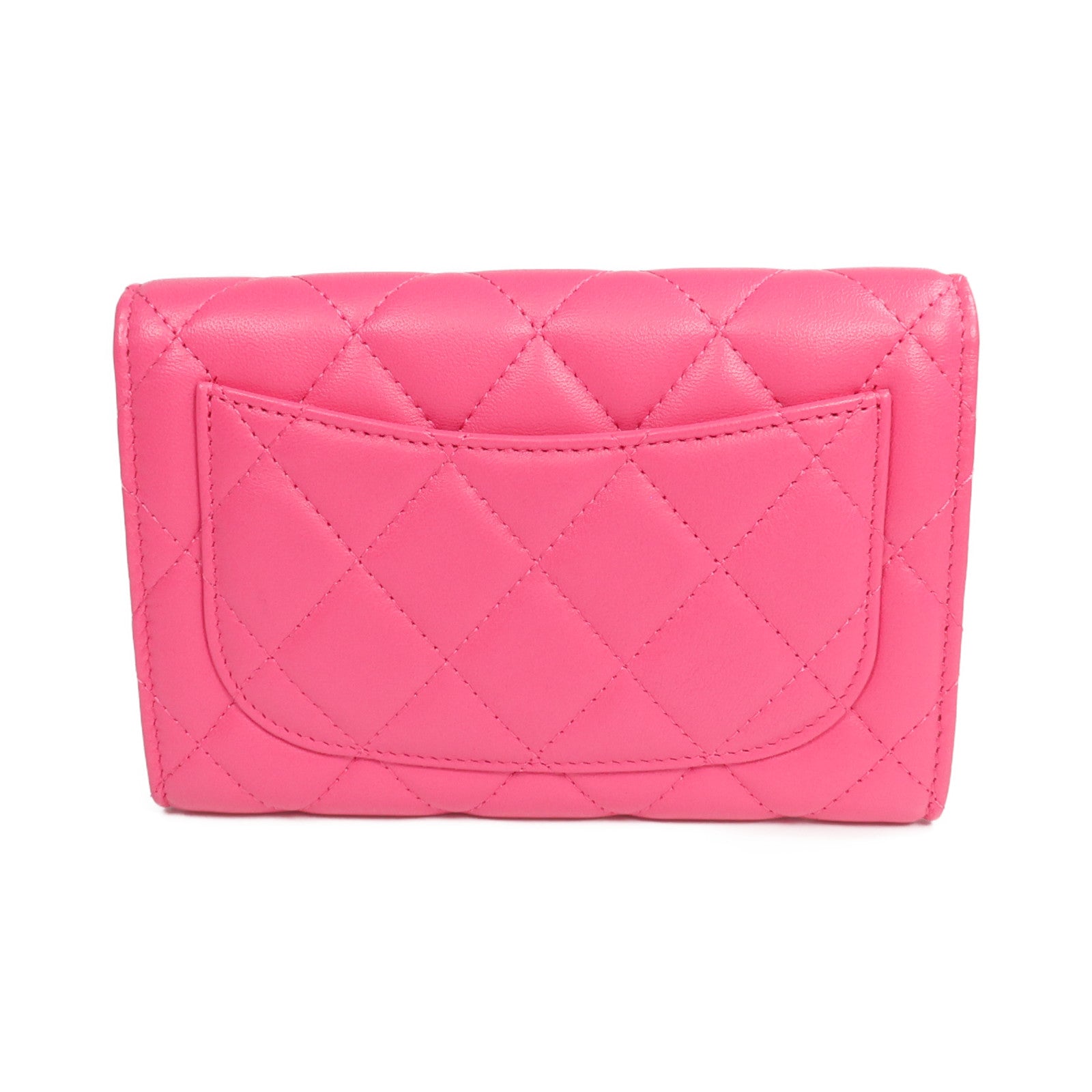 CHANEL 羊皮皮革Wallet金扣長錢包