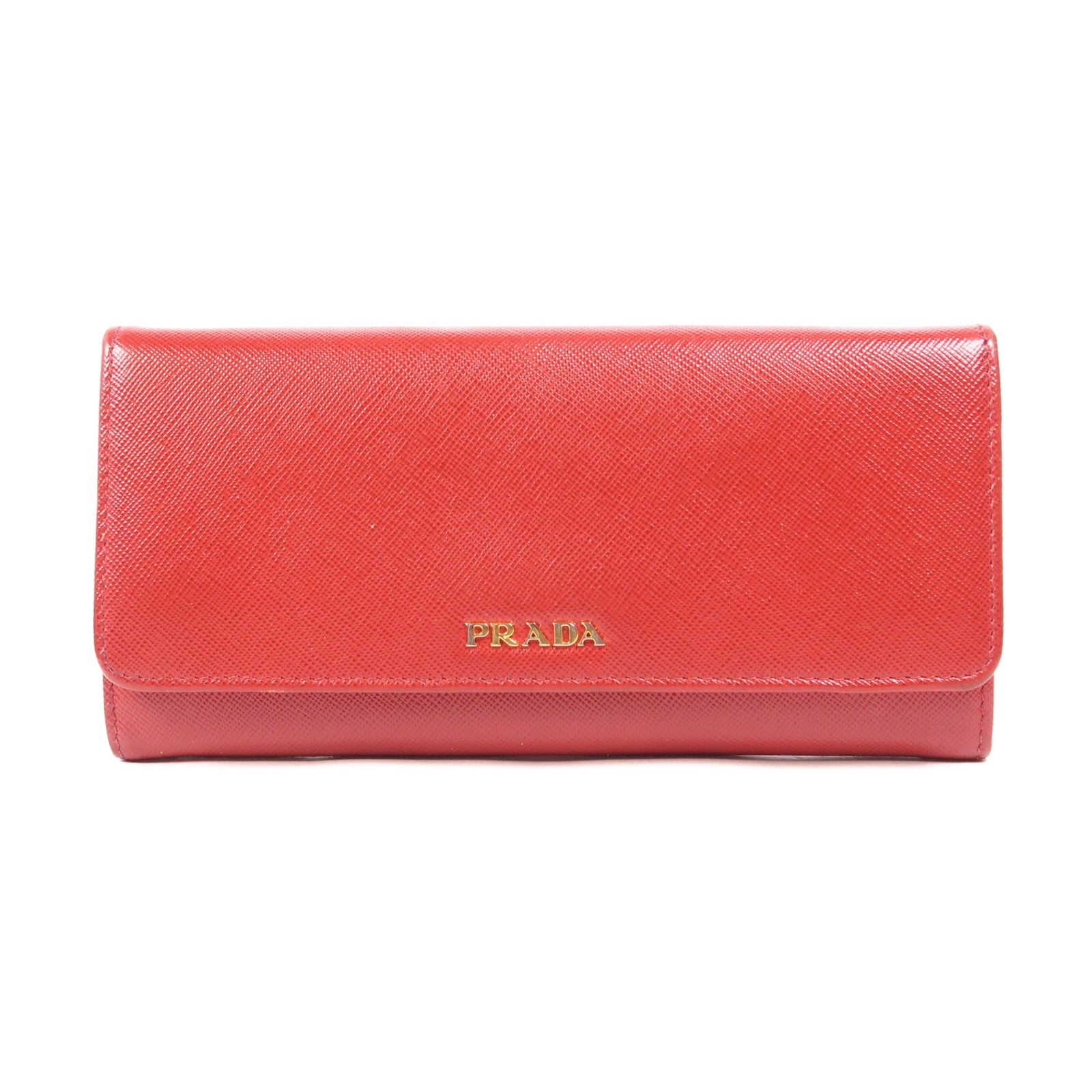 PRADA 【激減優惠】Saffiano皮革Long Wallet金扣長錢包