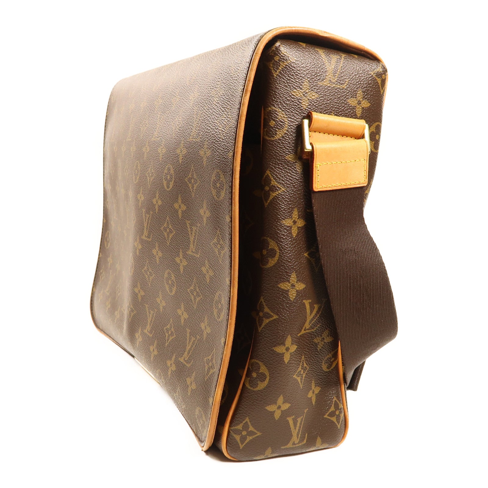LOUIS VUITTON Monogram Abbesses金扣肩背袋棕色