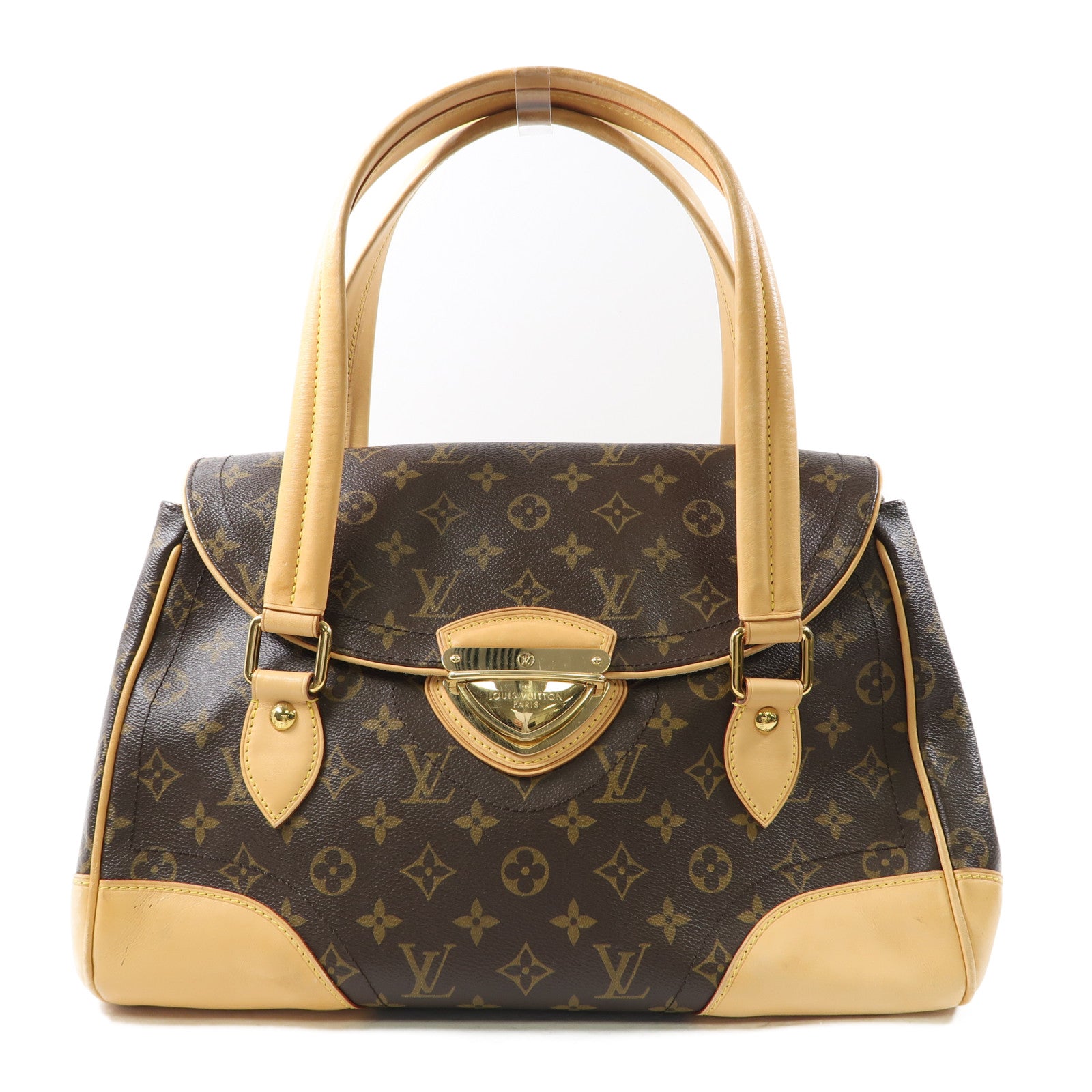 LOUIS VUITTON Monogram Beverly GM金扣手挽袋/肩背袋啡色
