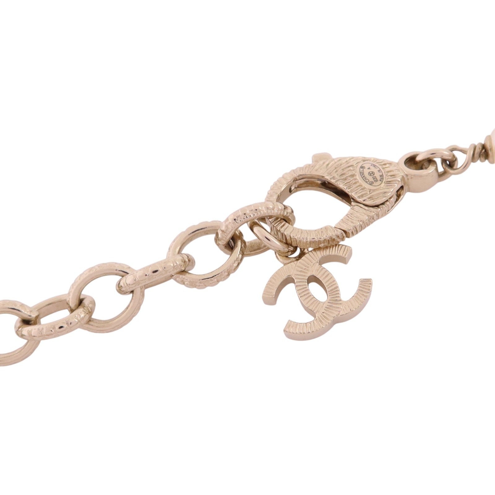 CHANEL 金屬/仿珍珠/水鑽Necklace金扣項鏈