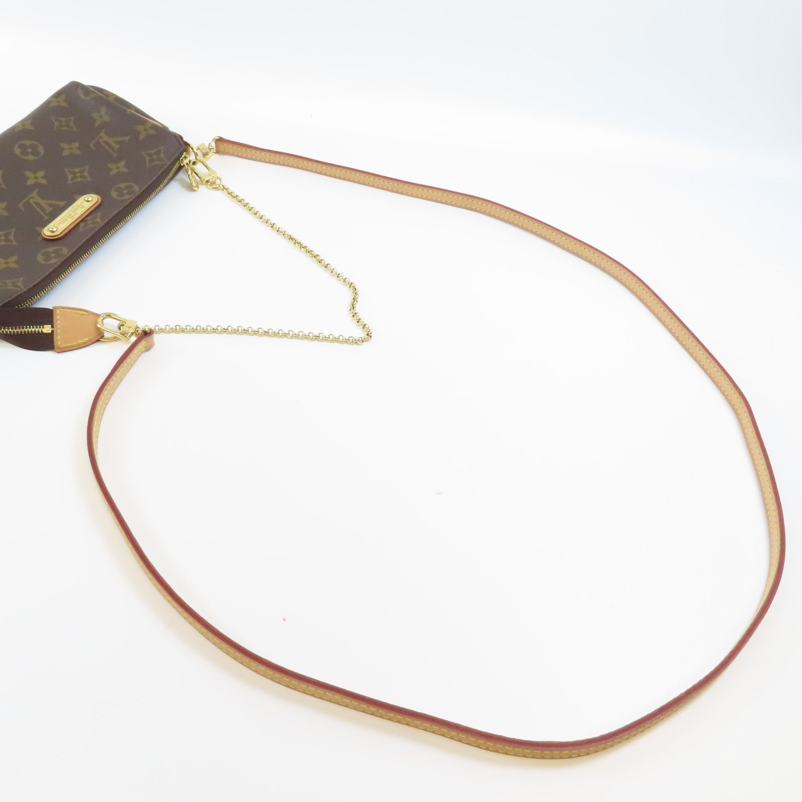 LOUIS VUITTON Monogram Eva金扣手挽肩背兩用袋棕色