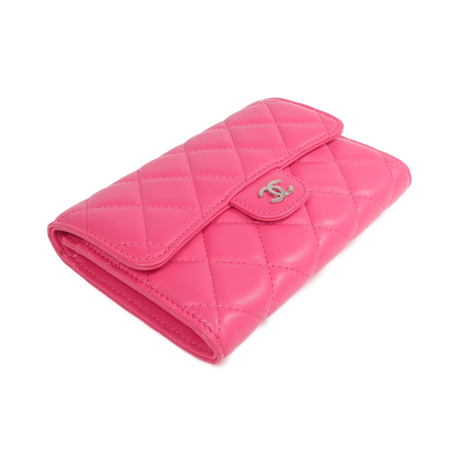 CHANEL 羊皮皮革Wallet金扣長錢包