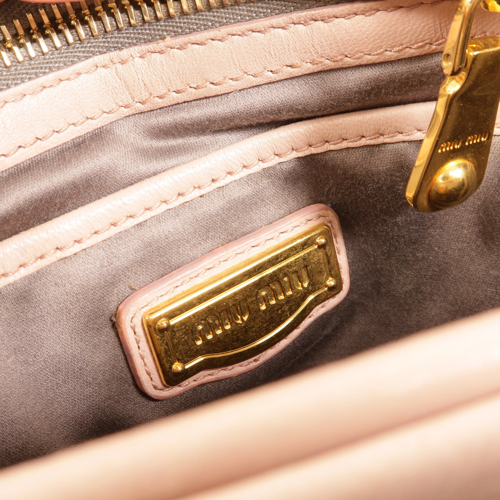 Miu Miu 羊皮皮革2 Way Shoulder手挽肩背兩用袋