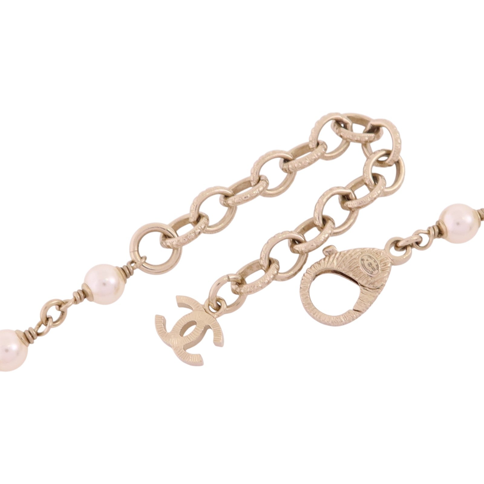 CHANEL 金屬/仿珍珠/水鑽Necklace金扣項鏈