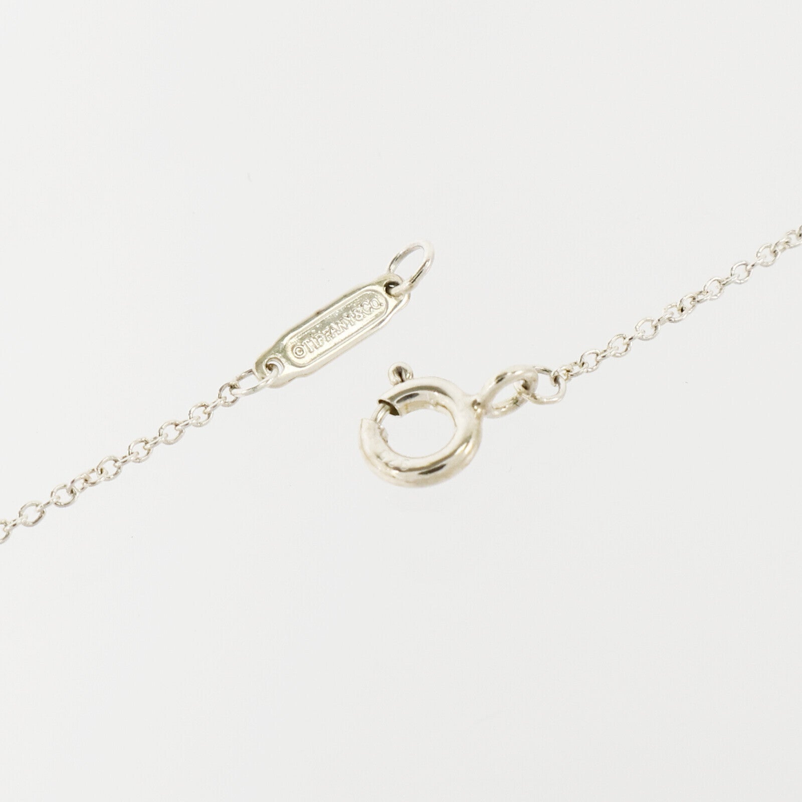 TIFFANY＆CO 925純銀/琺瑯Return To Tiffany Mini Double Heart Necklace項鏈