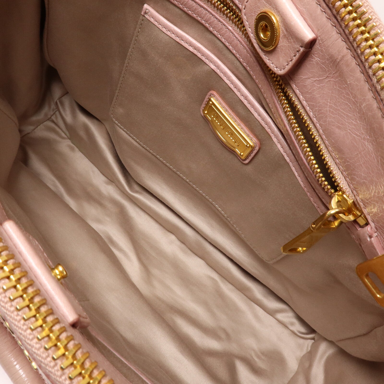 Miu Miu 牛皮皮革Vitello Shine手挽肩背兩用袋