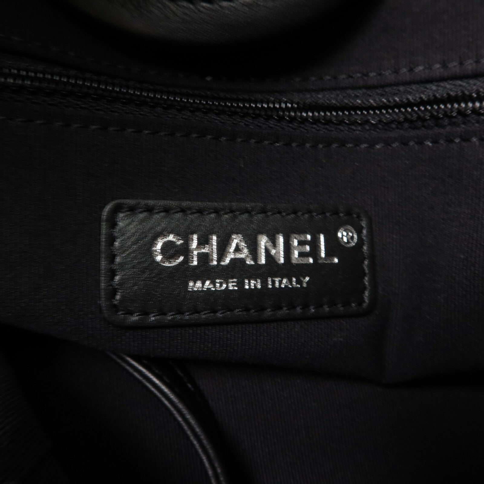 CHANEL 帆布Deauville鏈帶手挽肩背兩用袋