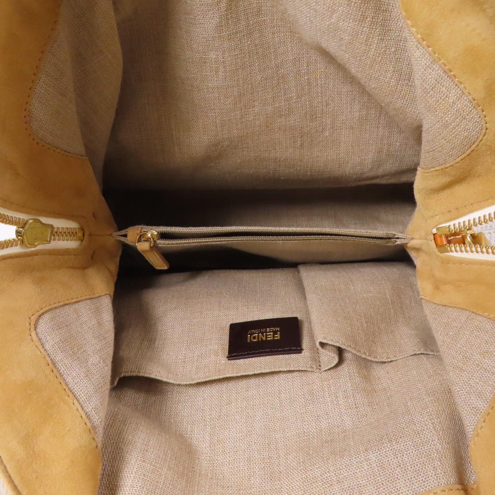 FENDI 牛皮皮革Shoulder Tote金扣肩背袋/手挽袋