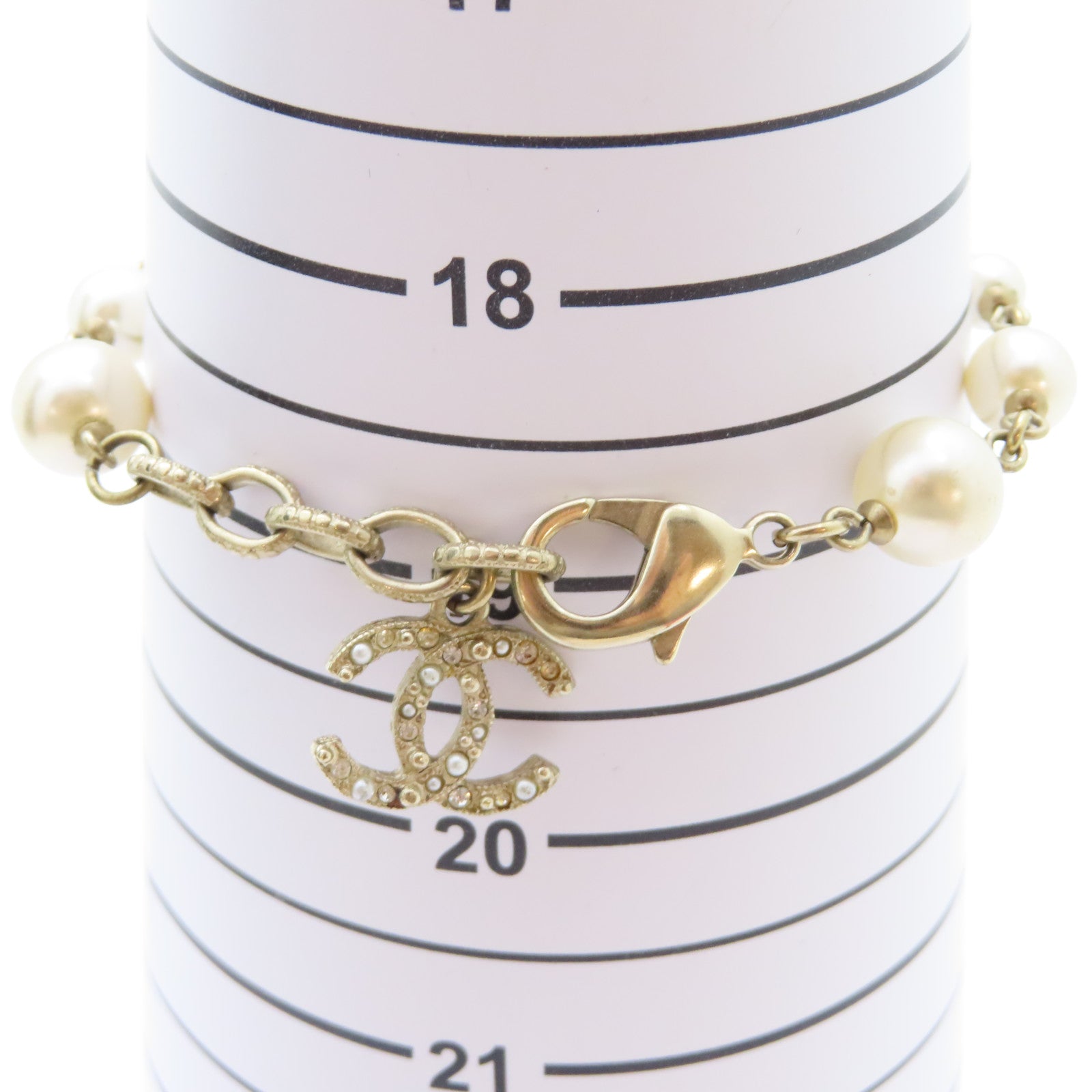 CHANEL 金屬Bracelet手鏈金色/白色