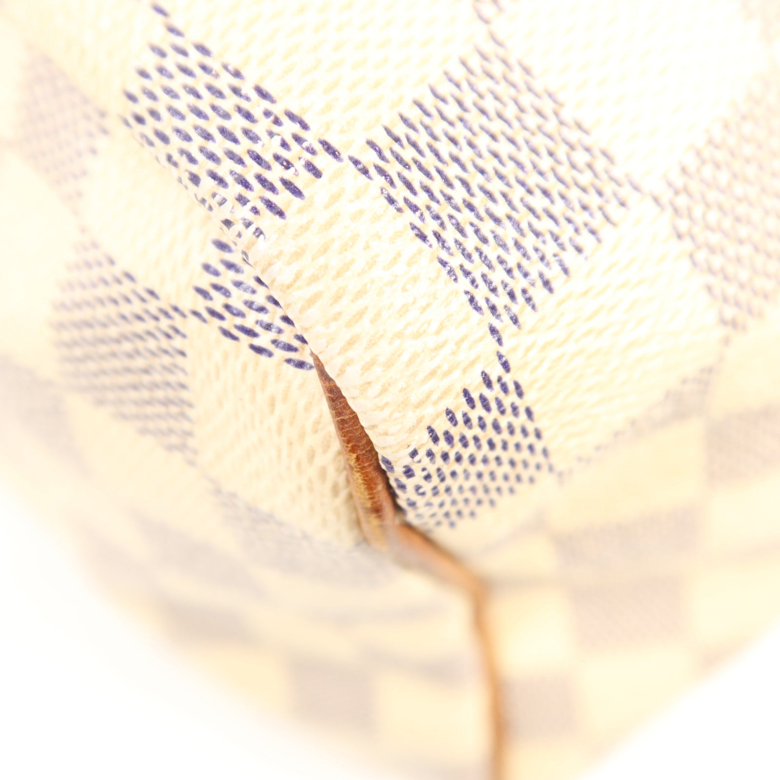 LOUIS VUITTON Damier Azur Speedy 30金扣手挽袋白色