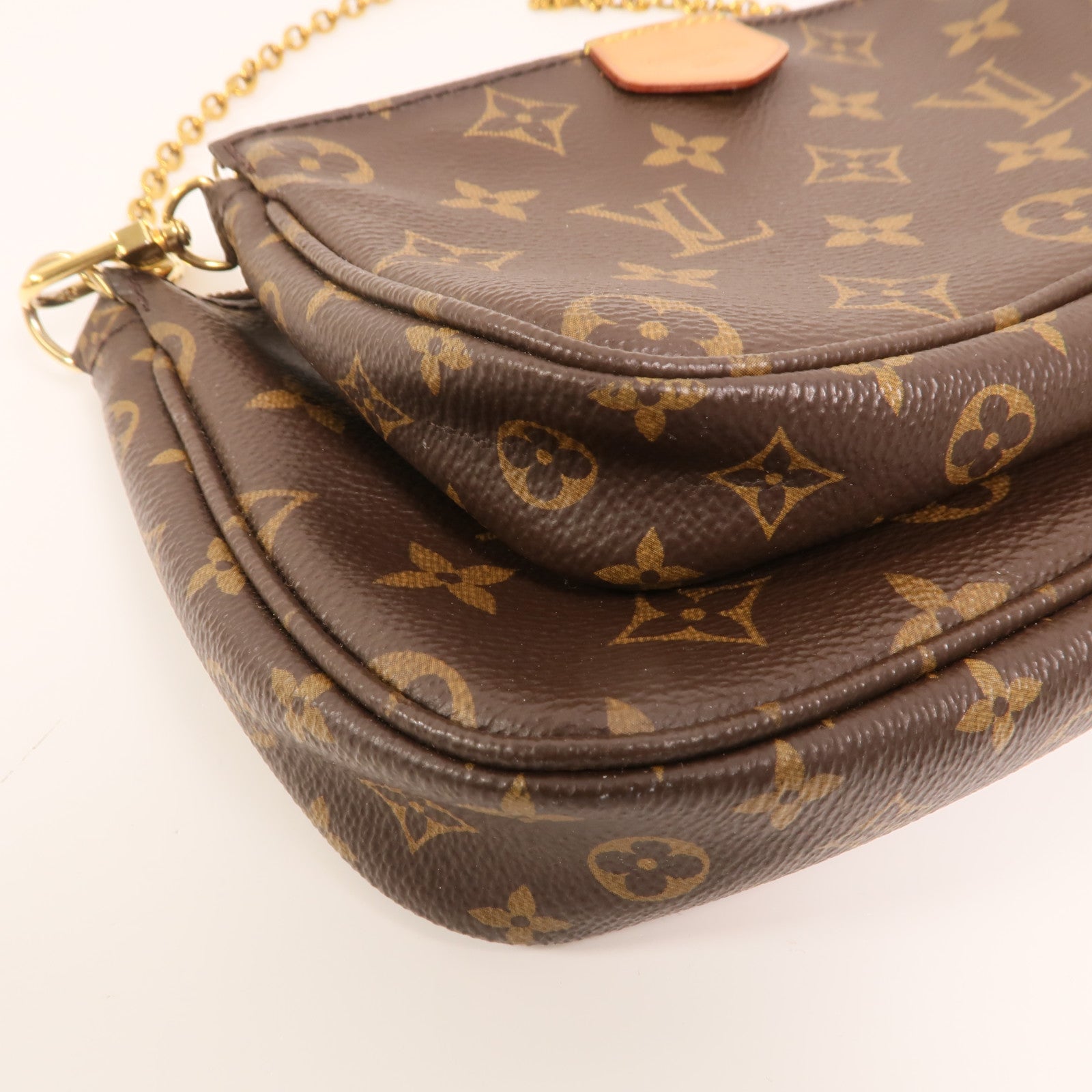 LOUIS VUITTON Monogram Multi Pochette Accessoires金扣手挽肩背兩用袋