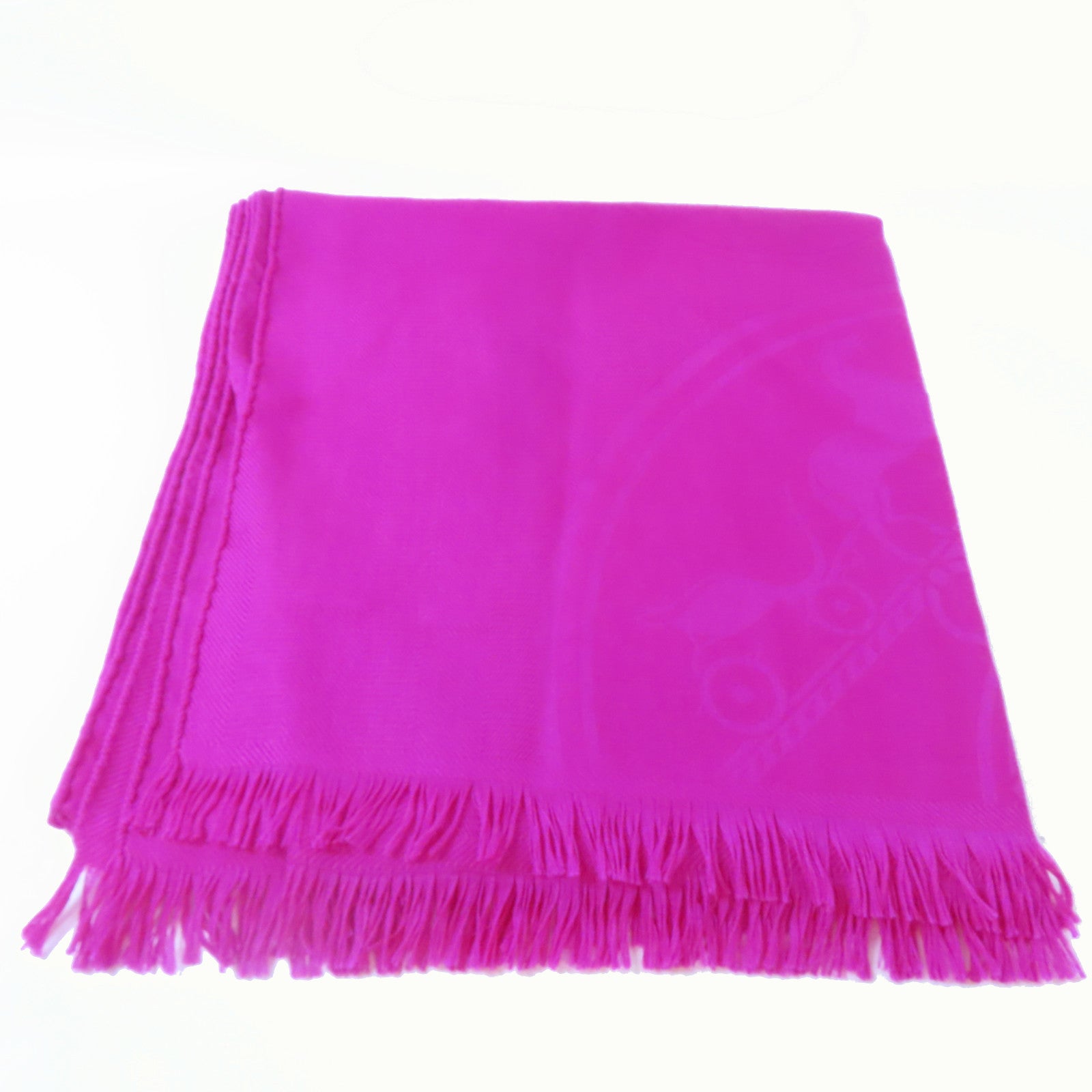 HERMES 羊絨/絲質Scarf圍巾Rose Indien/桃紅色