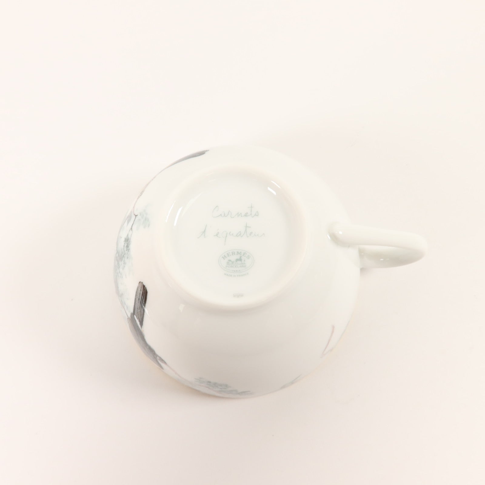 HERMES 瓷器Carnets d'Equateur Teacup and Saucer茶杯和茶碟