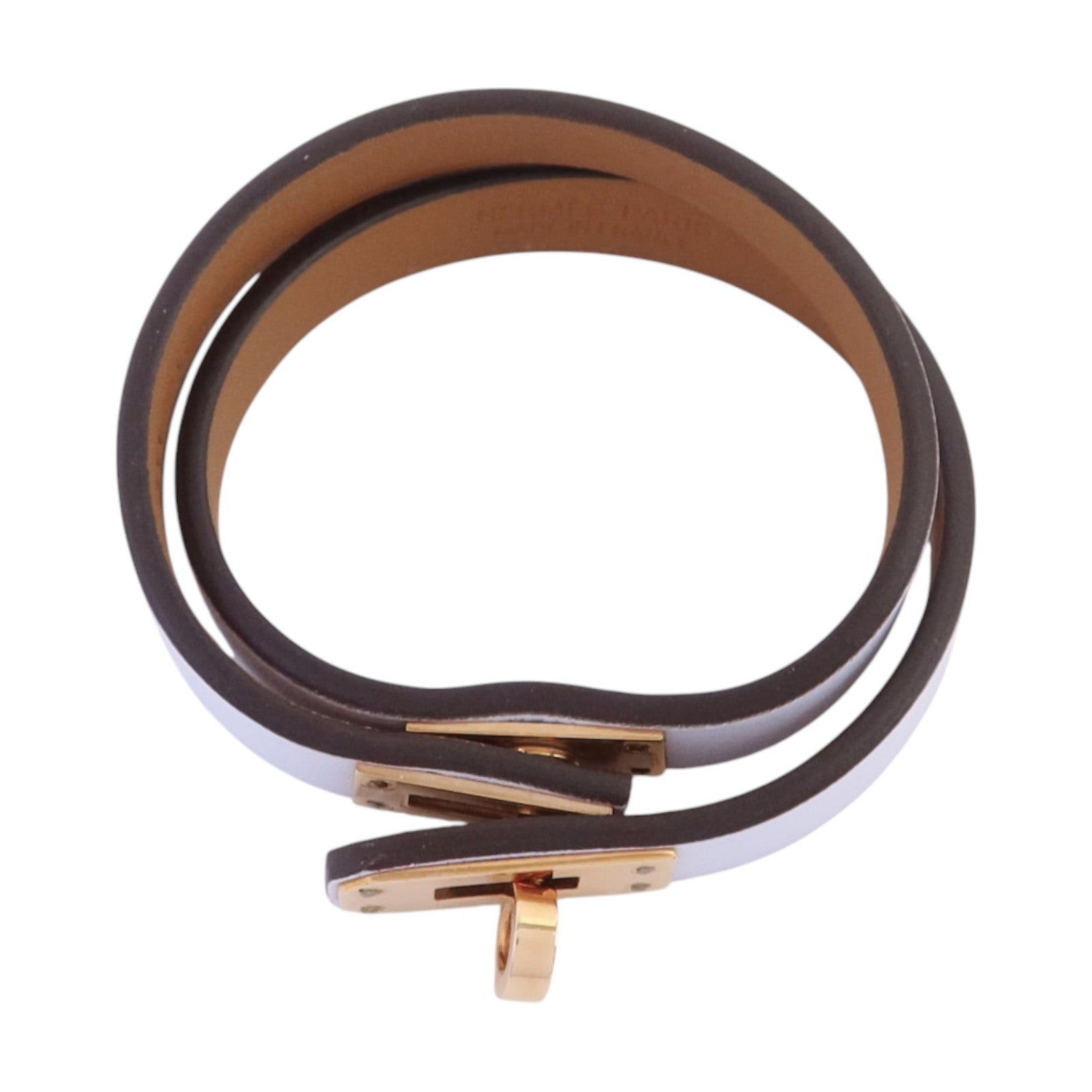 HERMES 【激減優惠】Swift皮革Double Tour Bracelet金扣手鏈