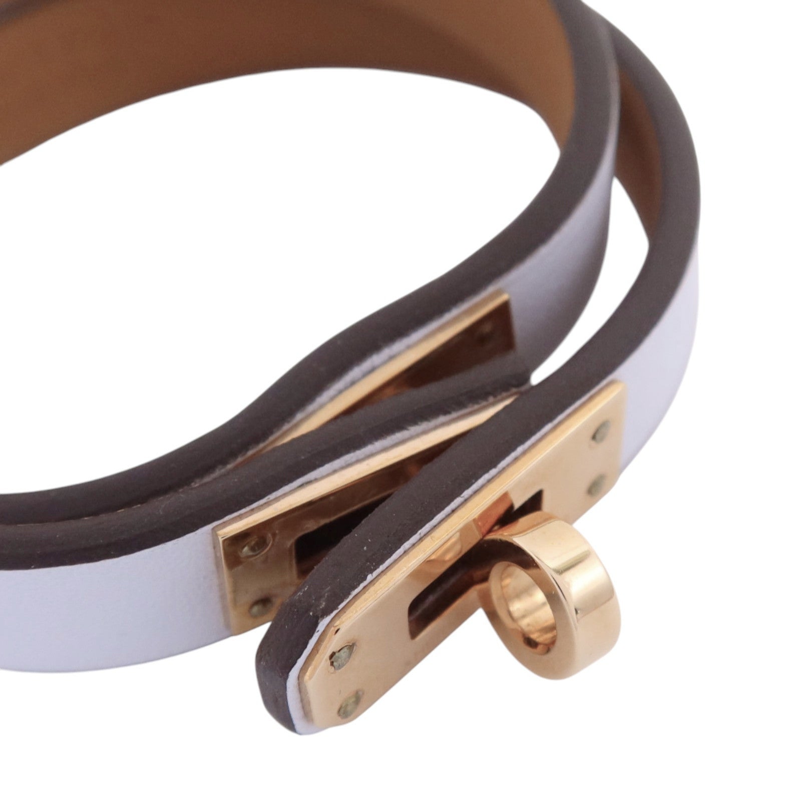 HERMES 【激減優惠】Swift皮革Double Tour Bracelet金扣手鏈