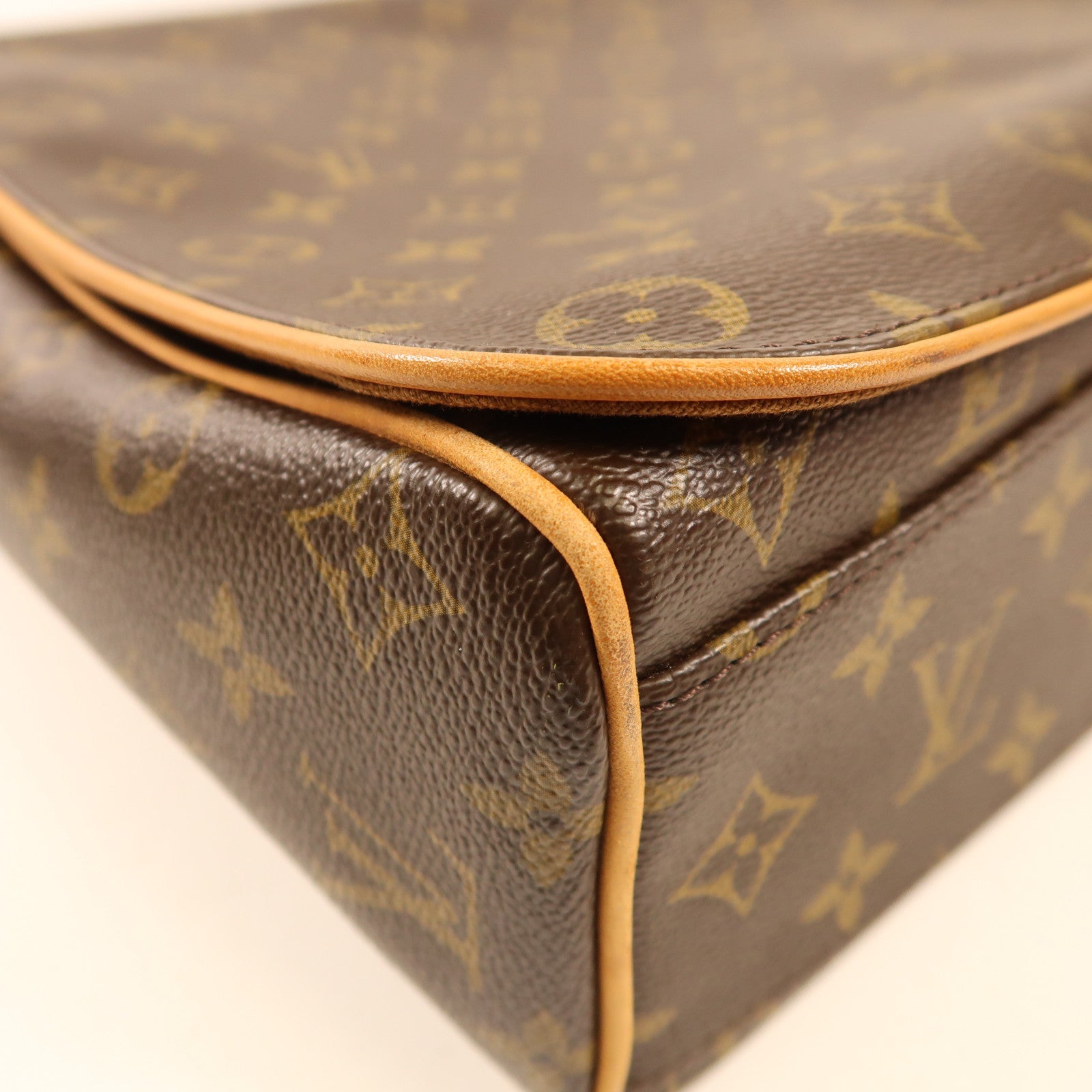 LOUIS VUITTON Monogram Abbesses金扣肩背袋棕色